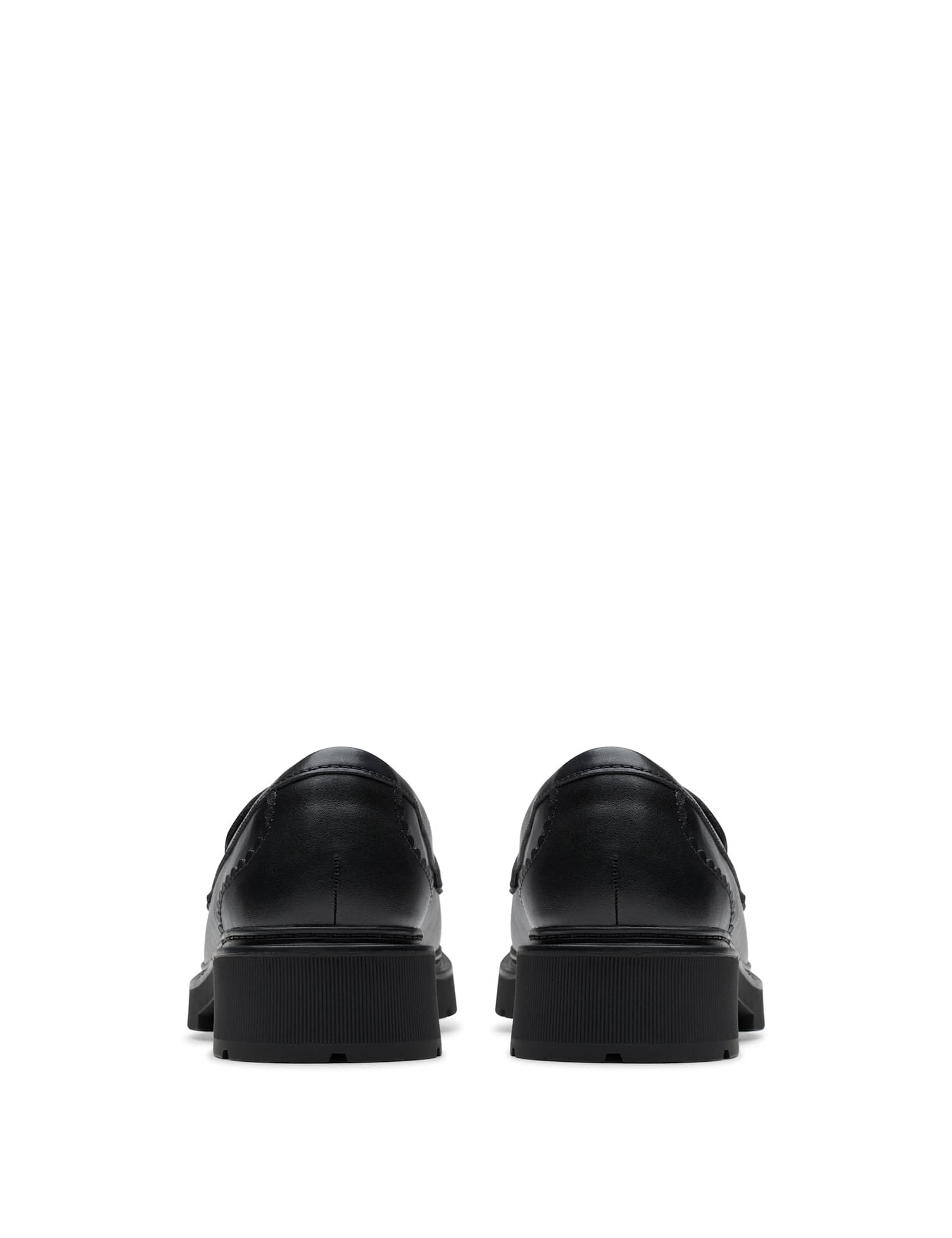 Leather Tassel Block Heel Loafers - image 3