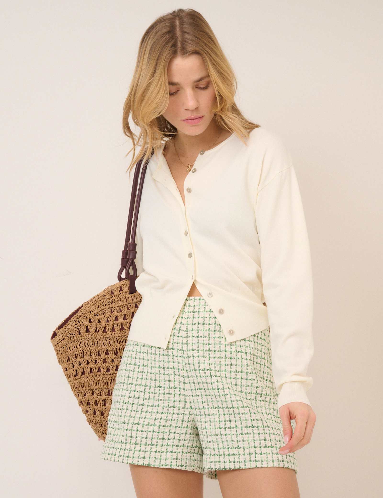 Boucle High Waisted Tailored Shorts - image 5