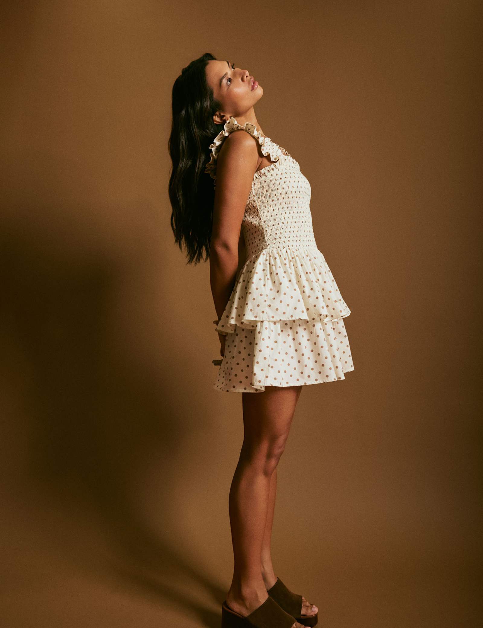 Pure Cotton Polka Dot Mini Waisted Dress - image 3