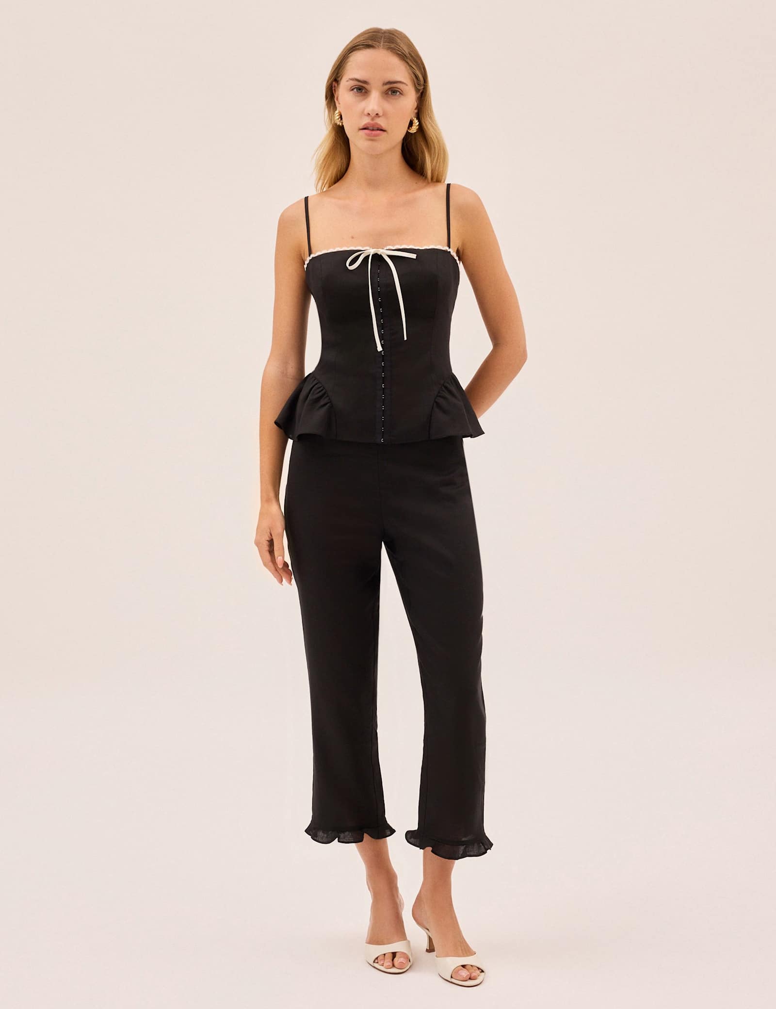 Square Neck Top with Linen - image 4