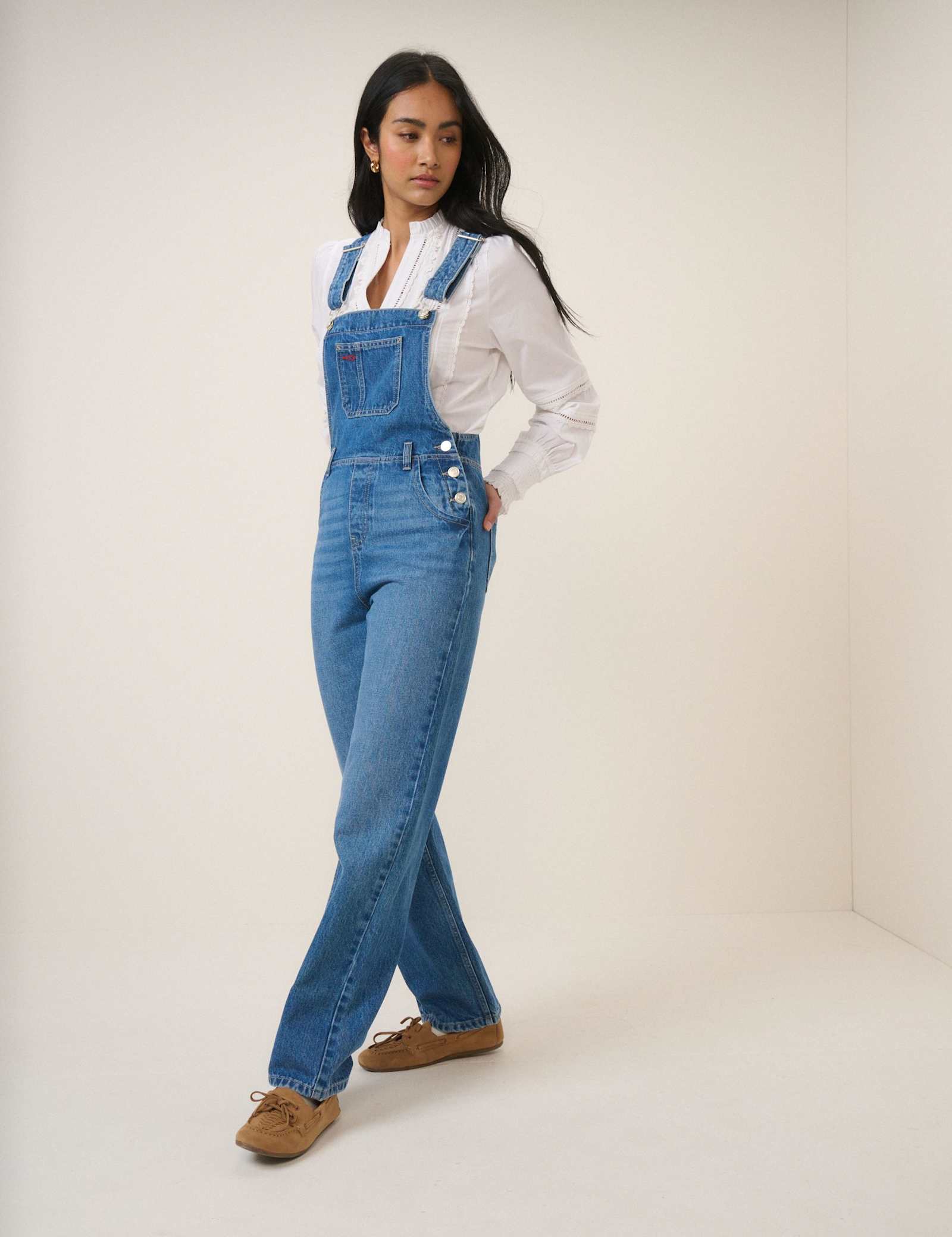 Pure Cotton Denim Sleeveless Dungarees - image 1