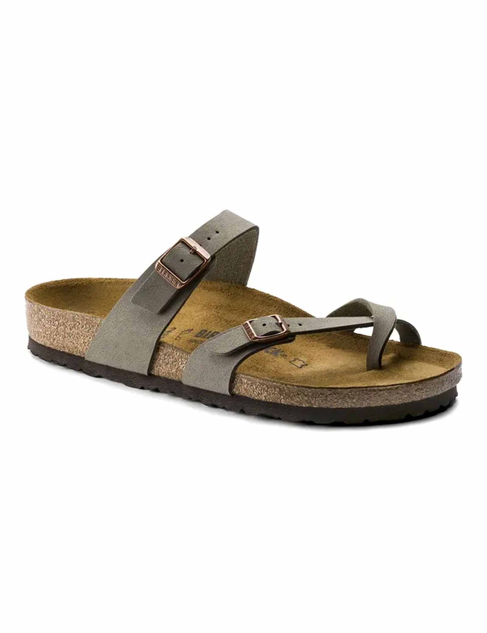 Mayari Leather Crossover Buckle Flat Sandals - image 3