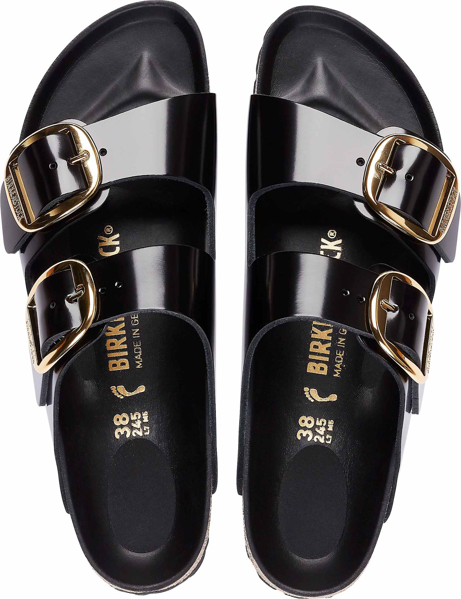 Arizona Big Buckle Patent Leather Sandals - image 3