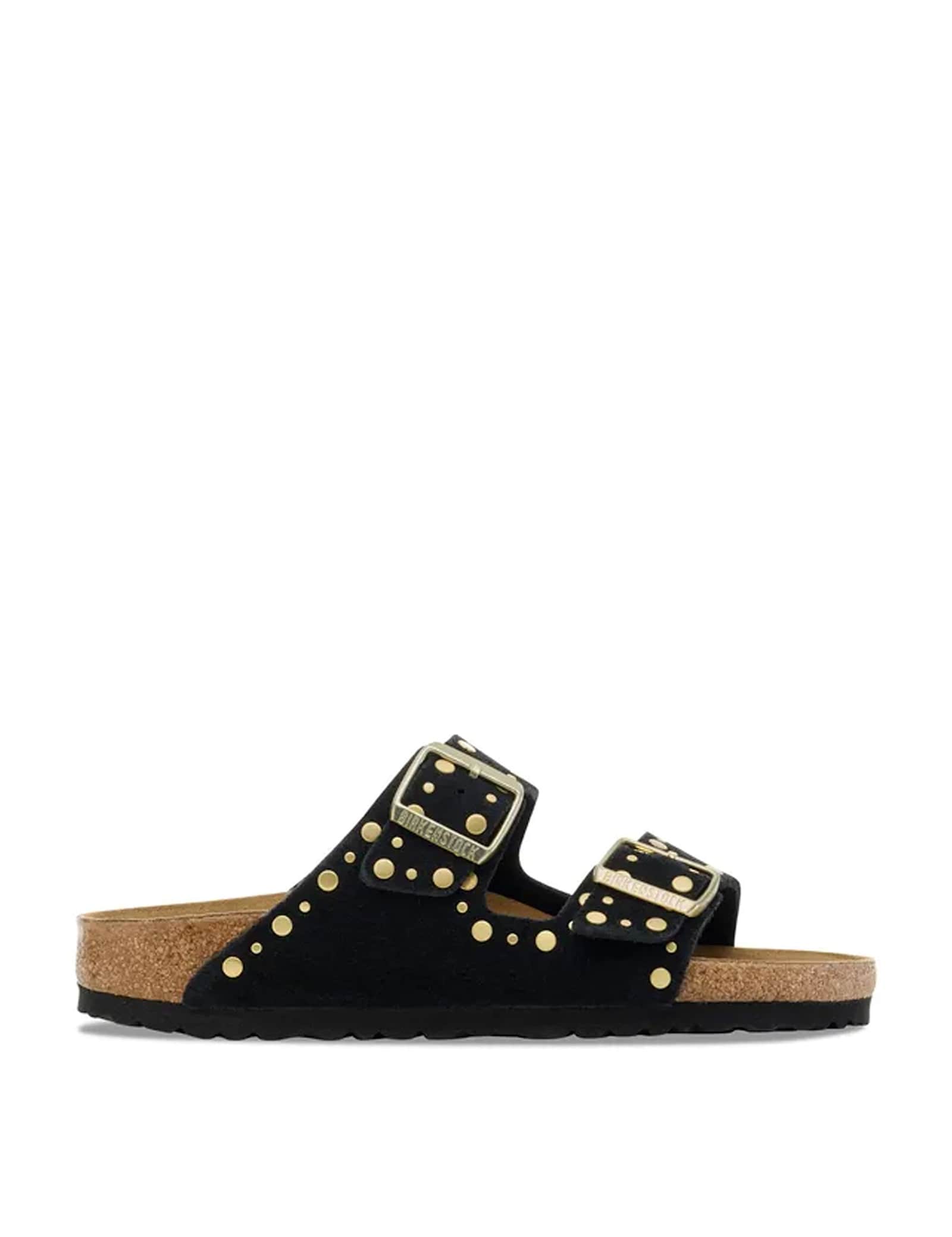 Arizona Leather Buckle Studded Flat Sandals - image 1