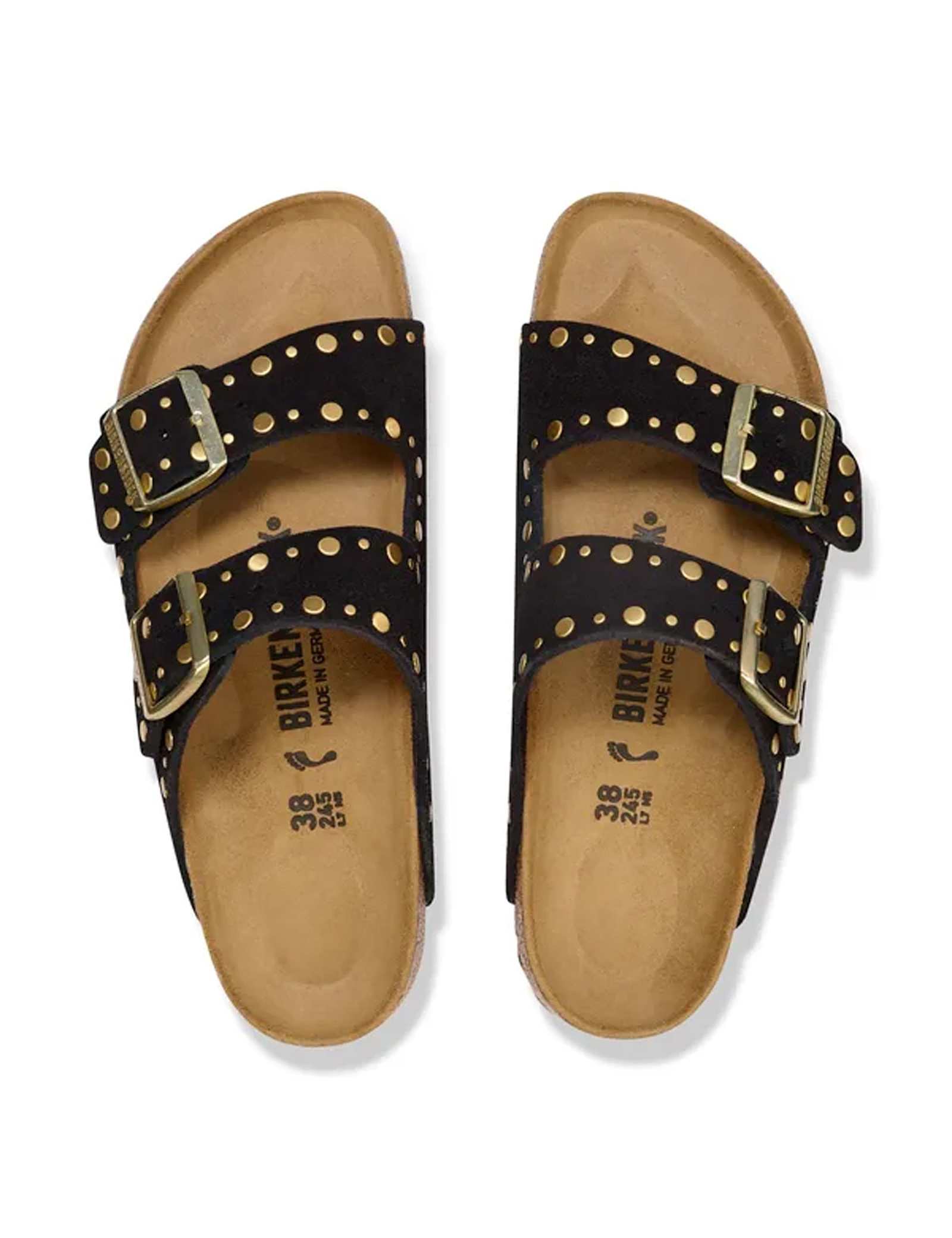 Arizona Leather Buckle Studded Flat Sandals - image 3