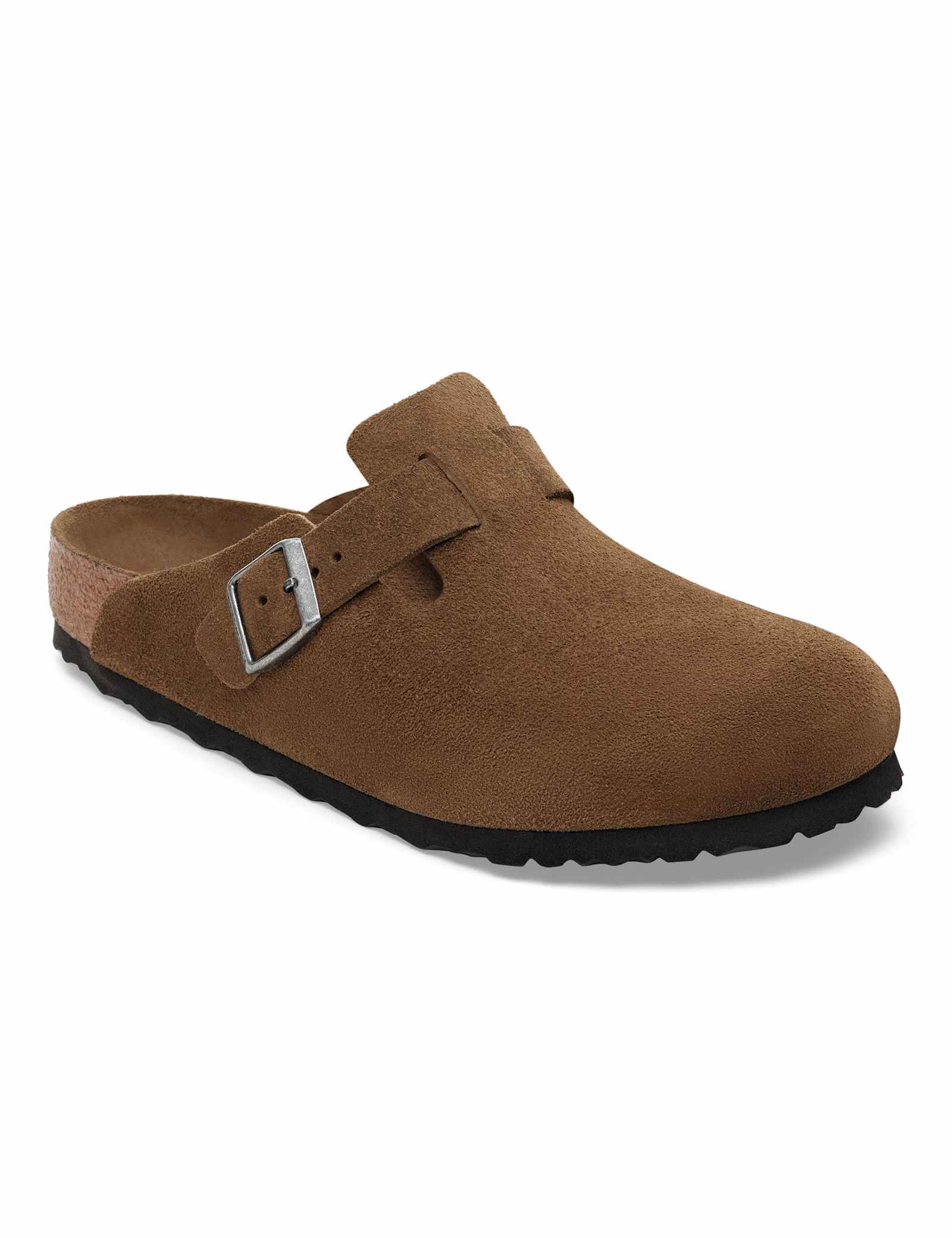 Boston Suede Buckle Footbed Clog Mules - image 3
