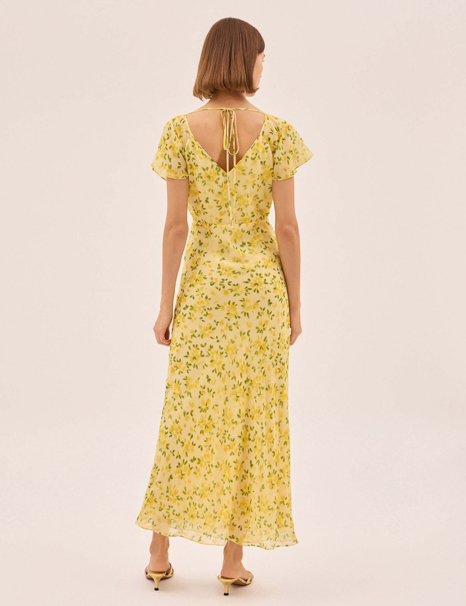 Floral V-Neck Midi Tea Dress - image 2