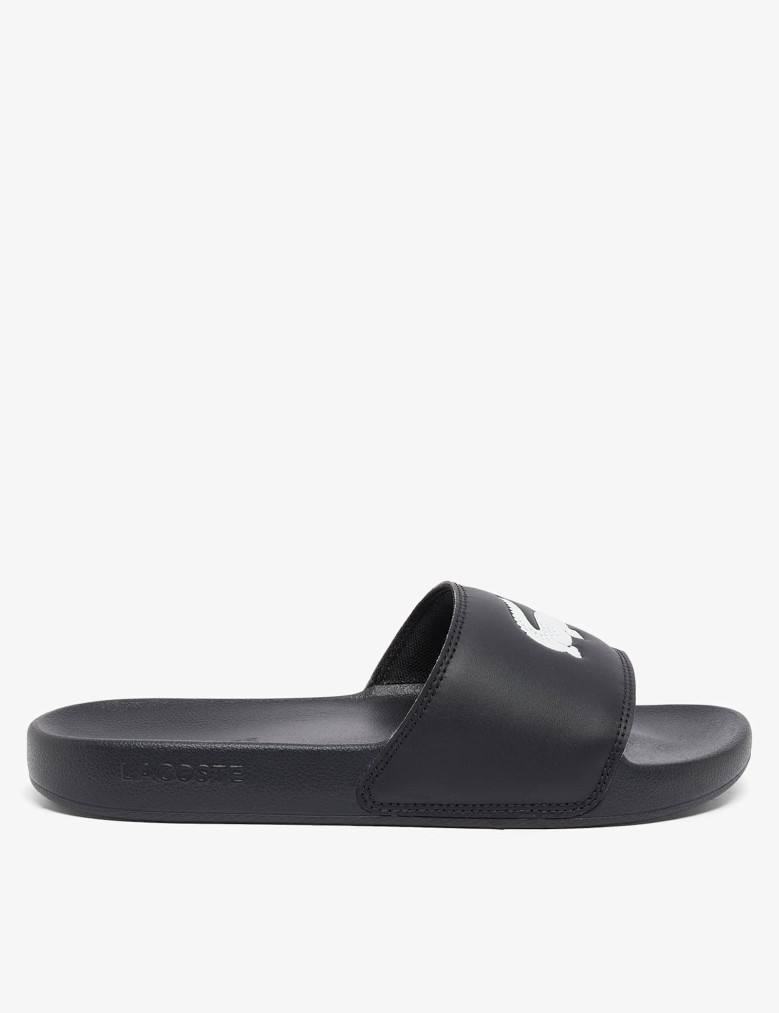 Leather Flat Footbed Sliders - image 2