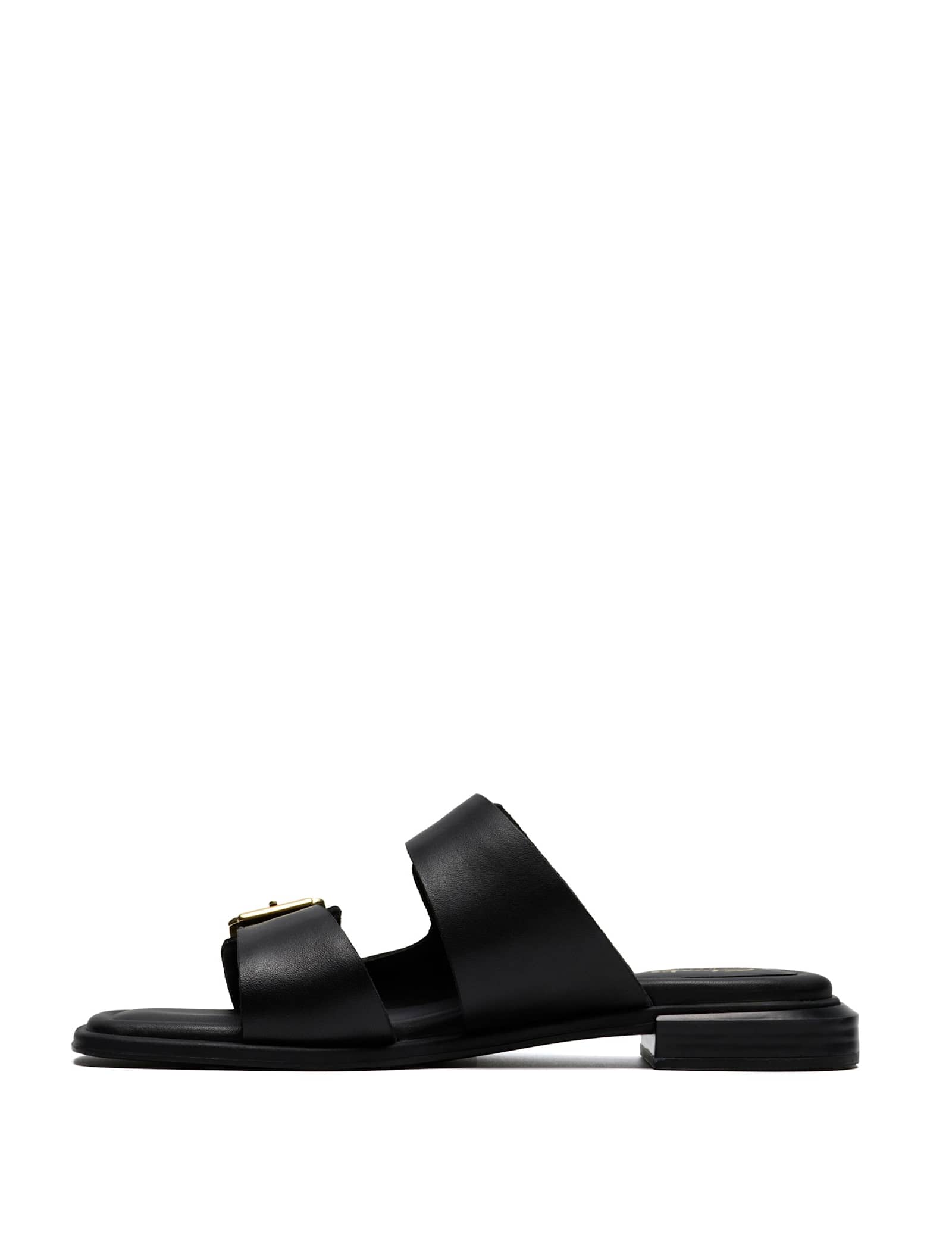 Leather Buckle Flat Sandals - image 4