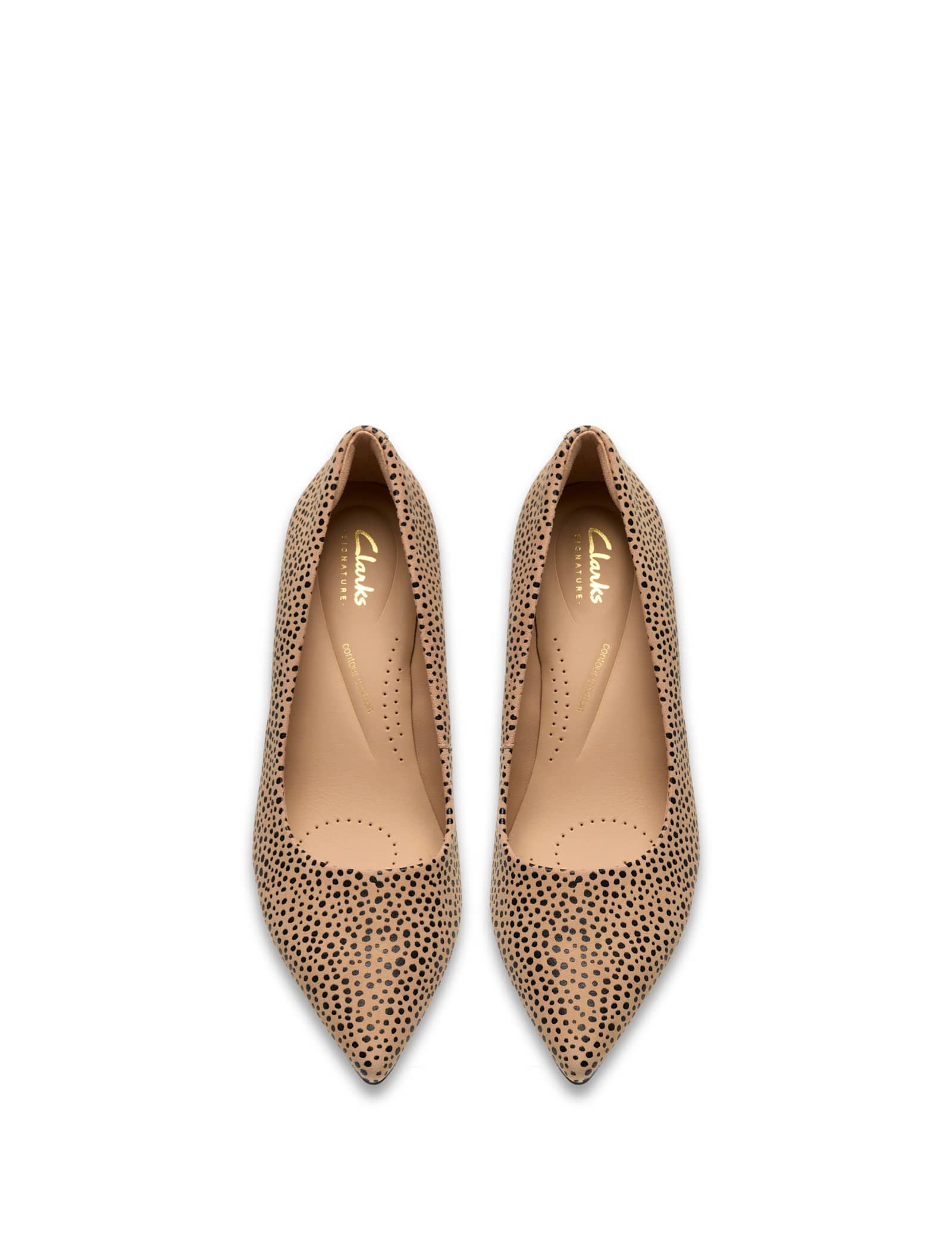 Leather Animal Print Pointed Court Shoes - image 5