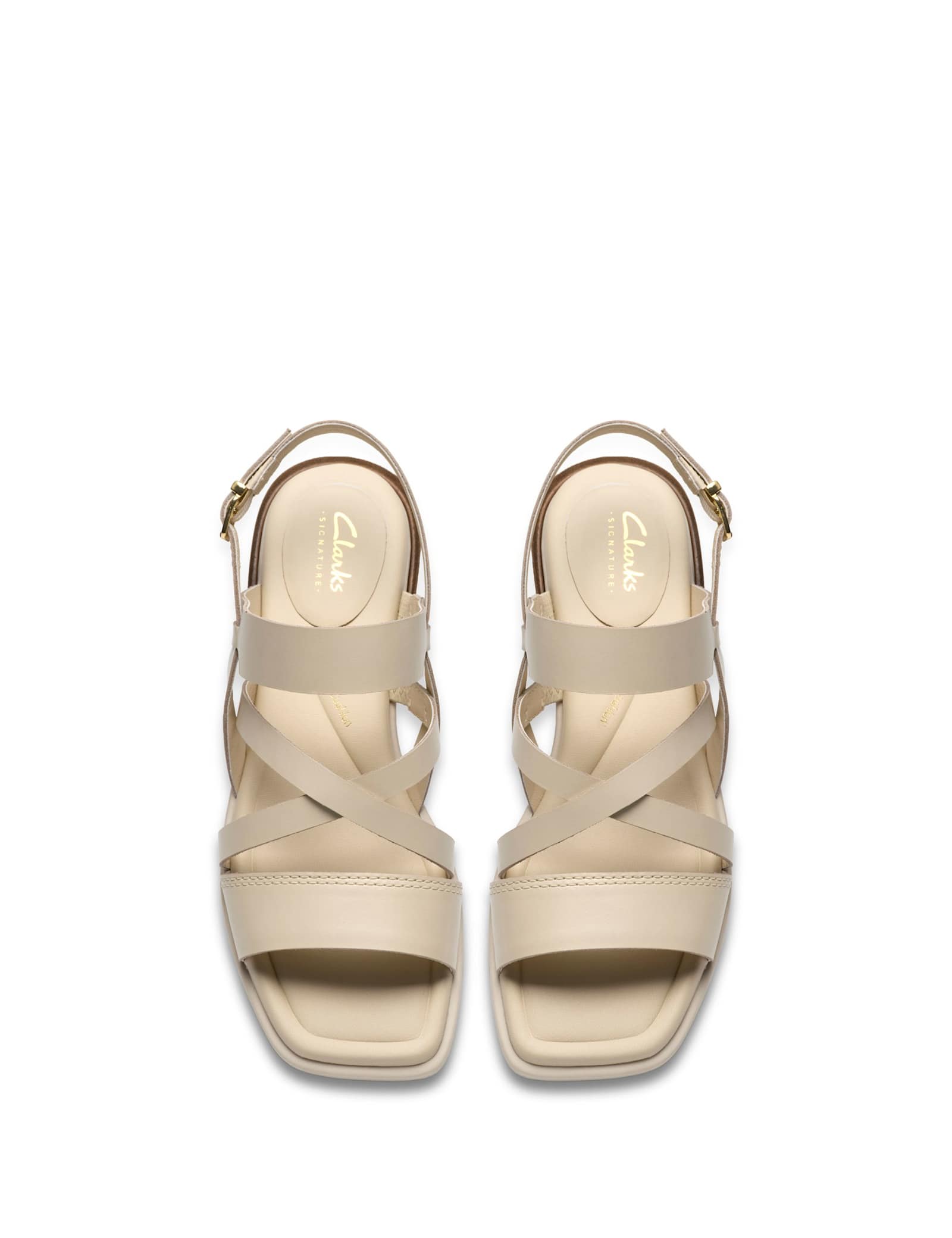 Leather Block Heel Square Toe Sandals - image 5