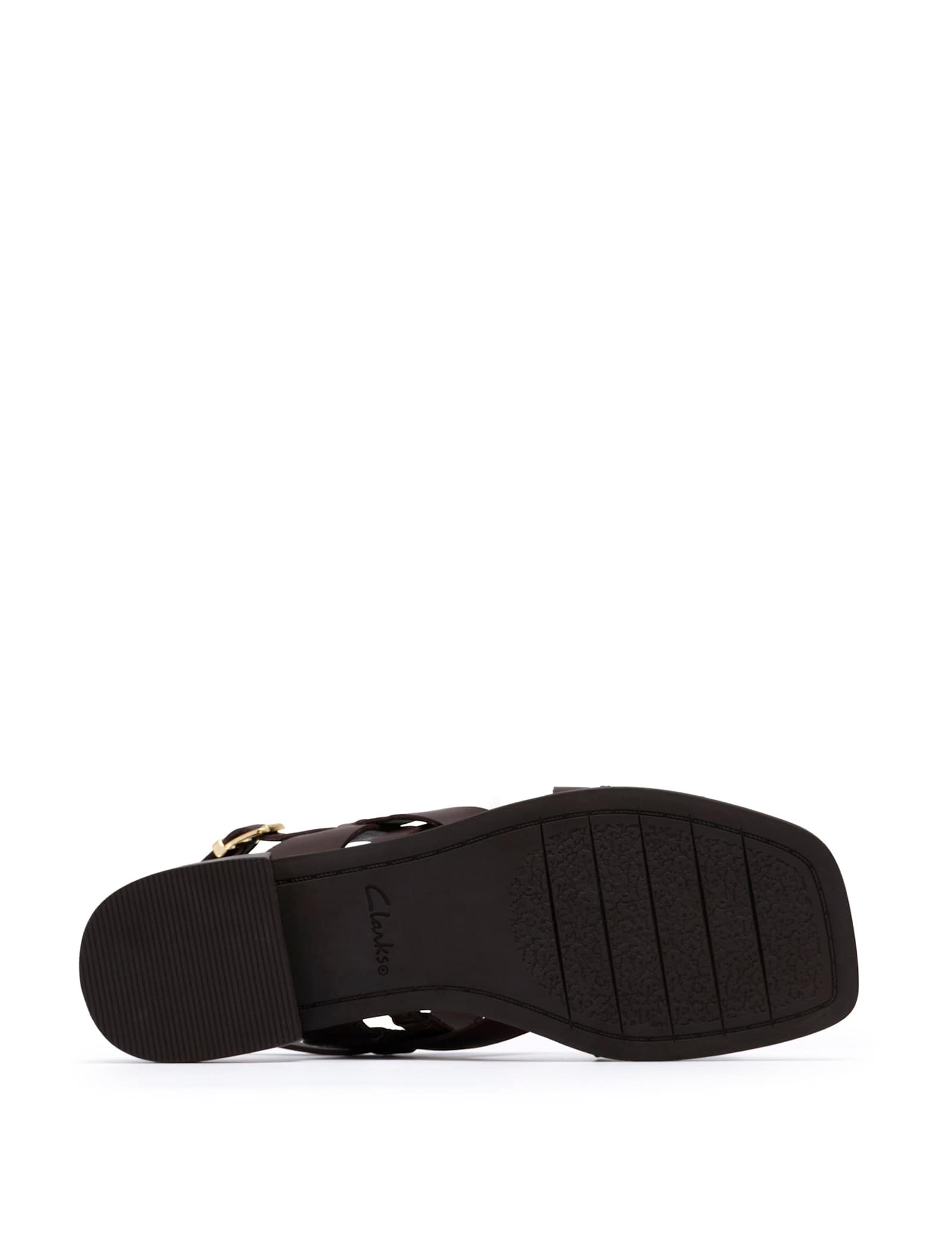 Leather Block Heel Square Toe Sandals - image 2