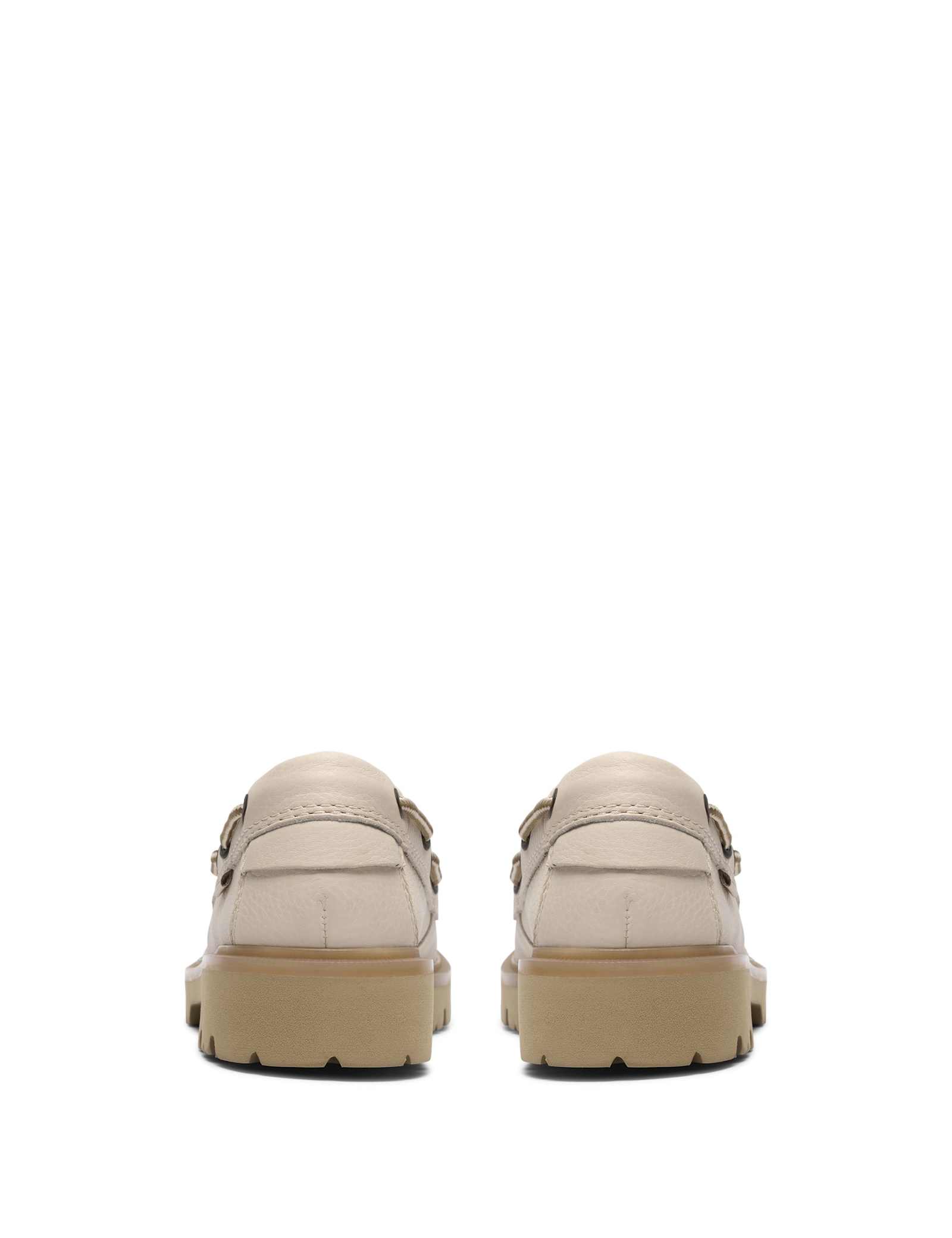 Leather Block Heel Boat Shoes - image 4