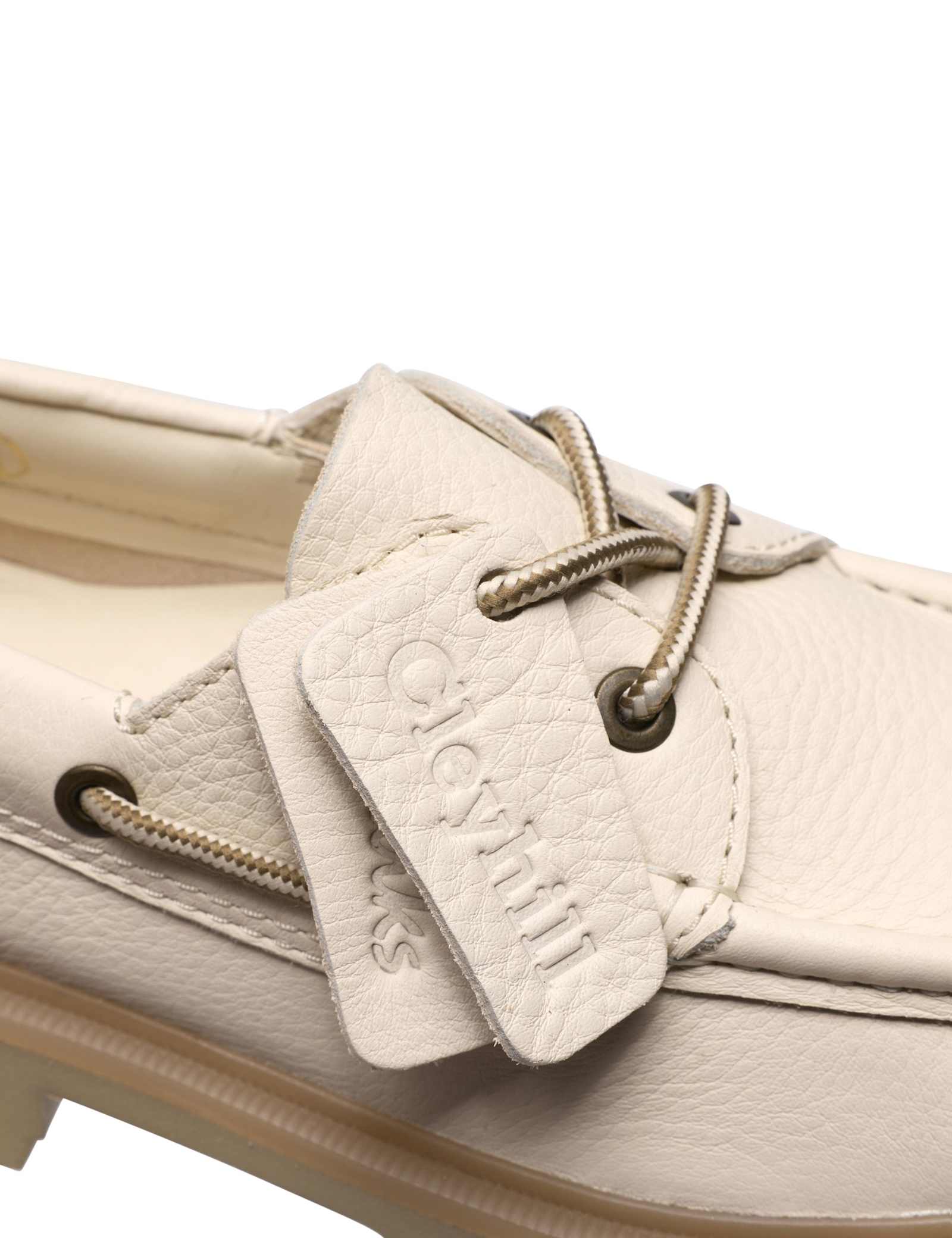Leather Block Heel Boat Shoes - image 3