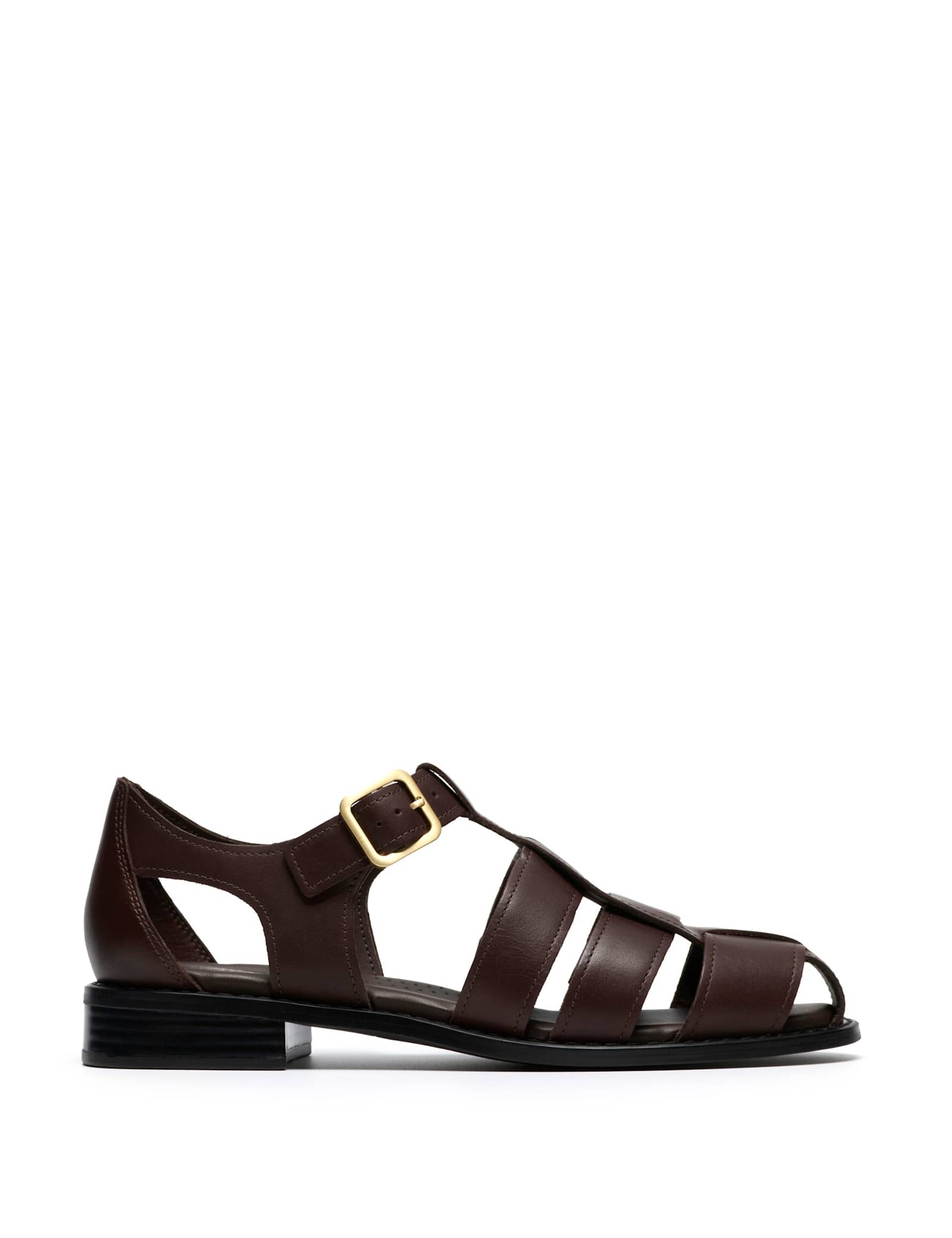 Leather Buckle Gladiator Sandals - image 1