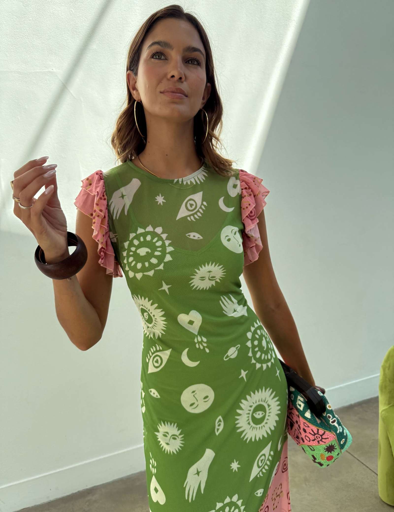 Printed Maxi Column Dress - image 4