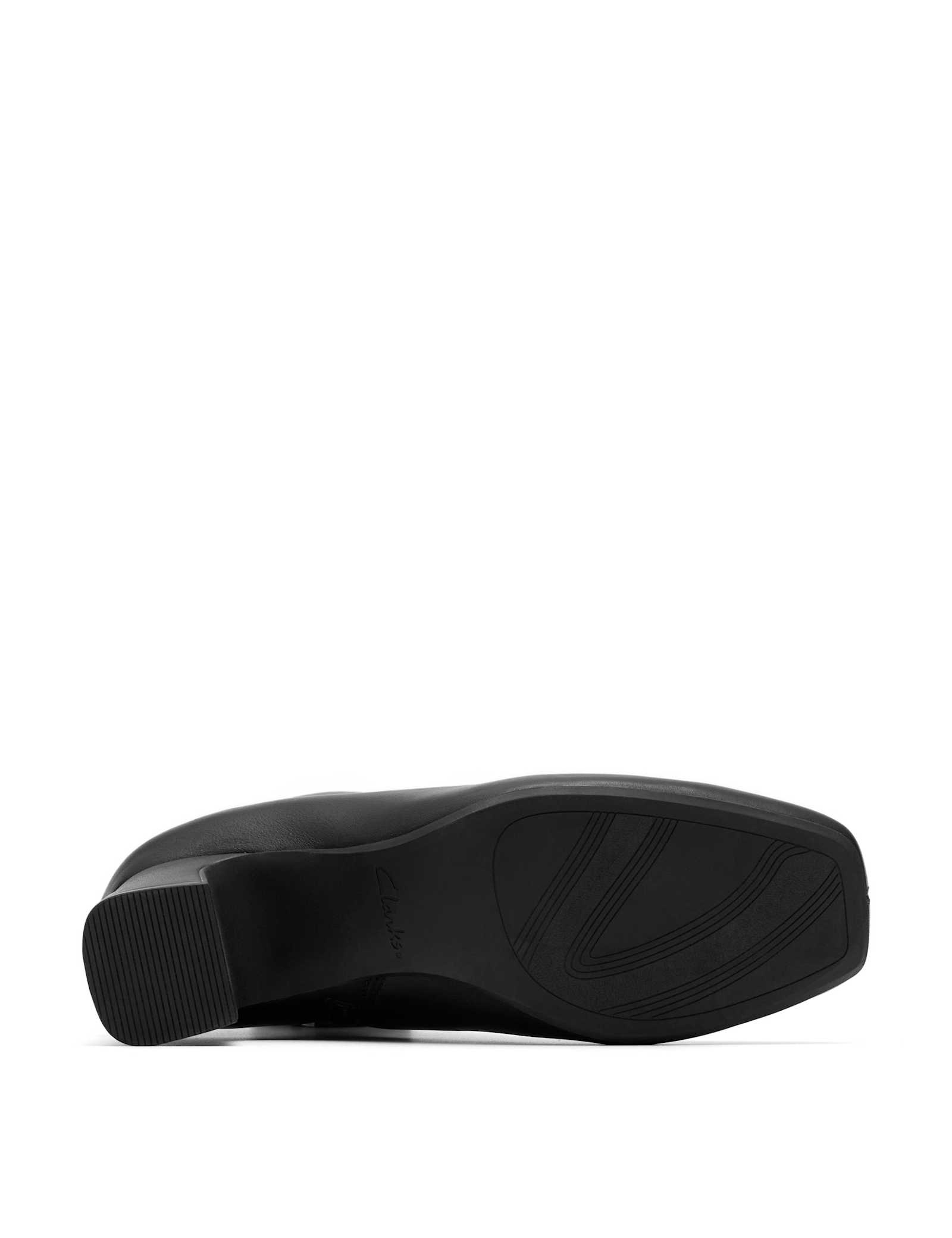 Leather Block Heel Ankle Boots - image 4