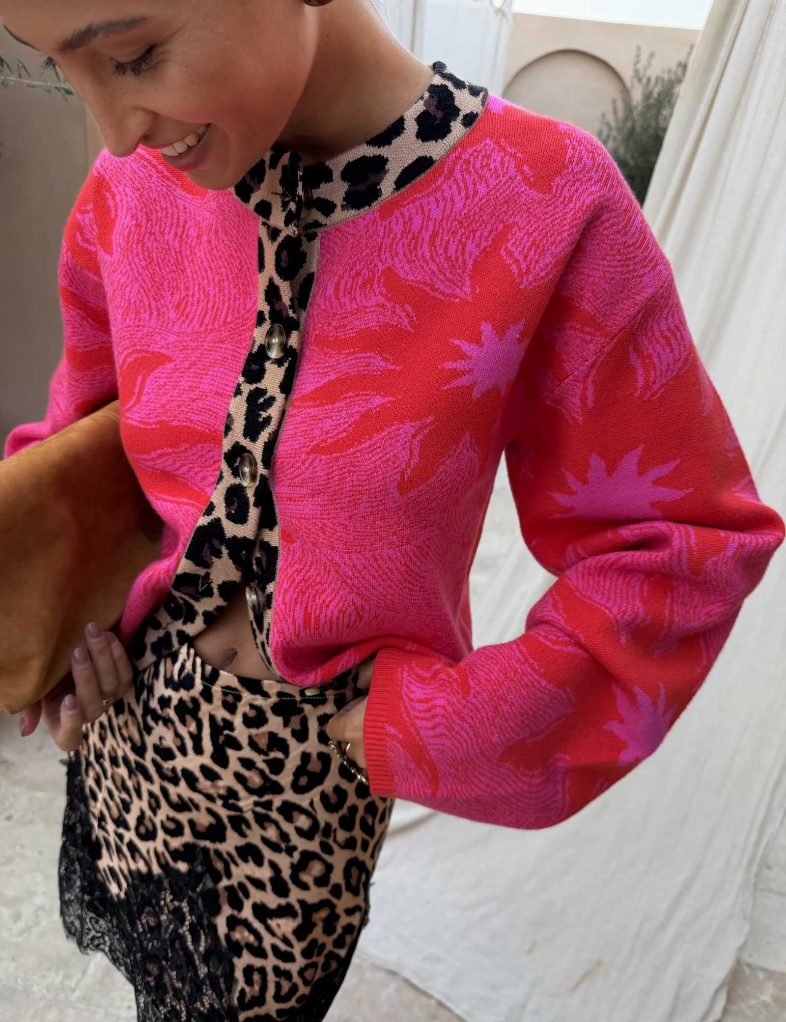 Patterned Button Through Cardigan - image 3
