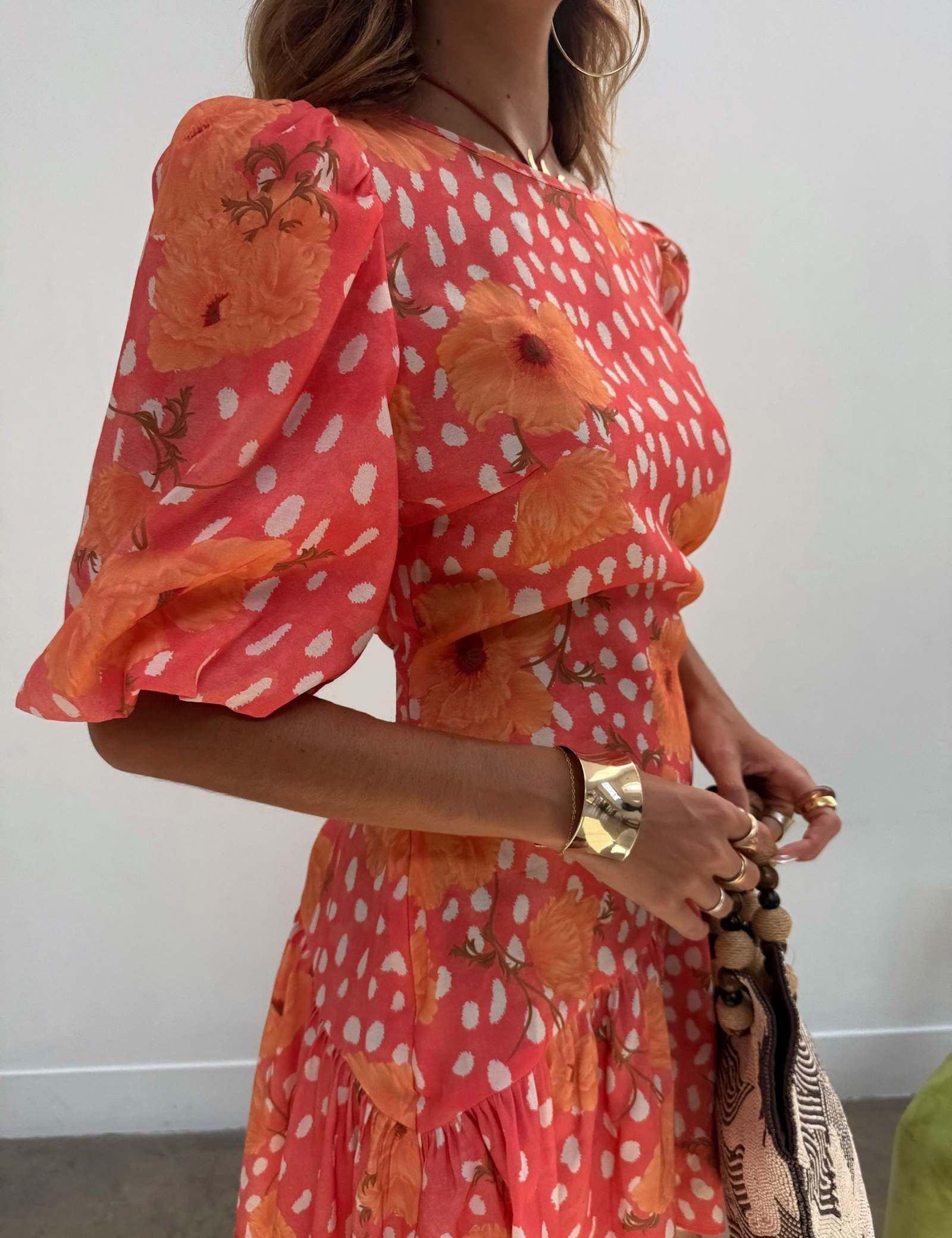 Poppy Print Mini Skater Dress - image 2
