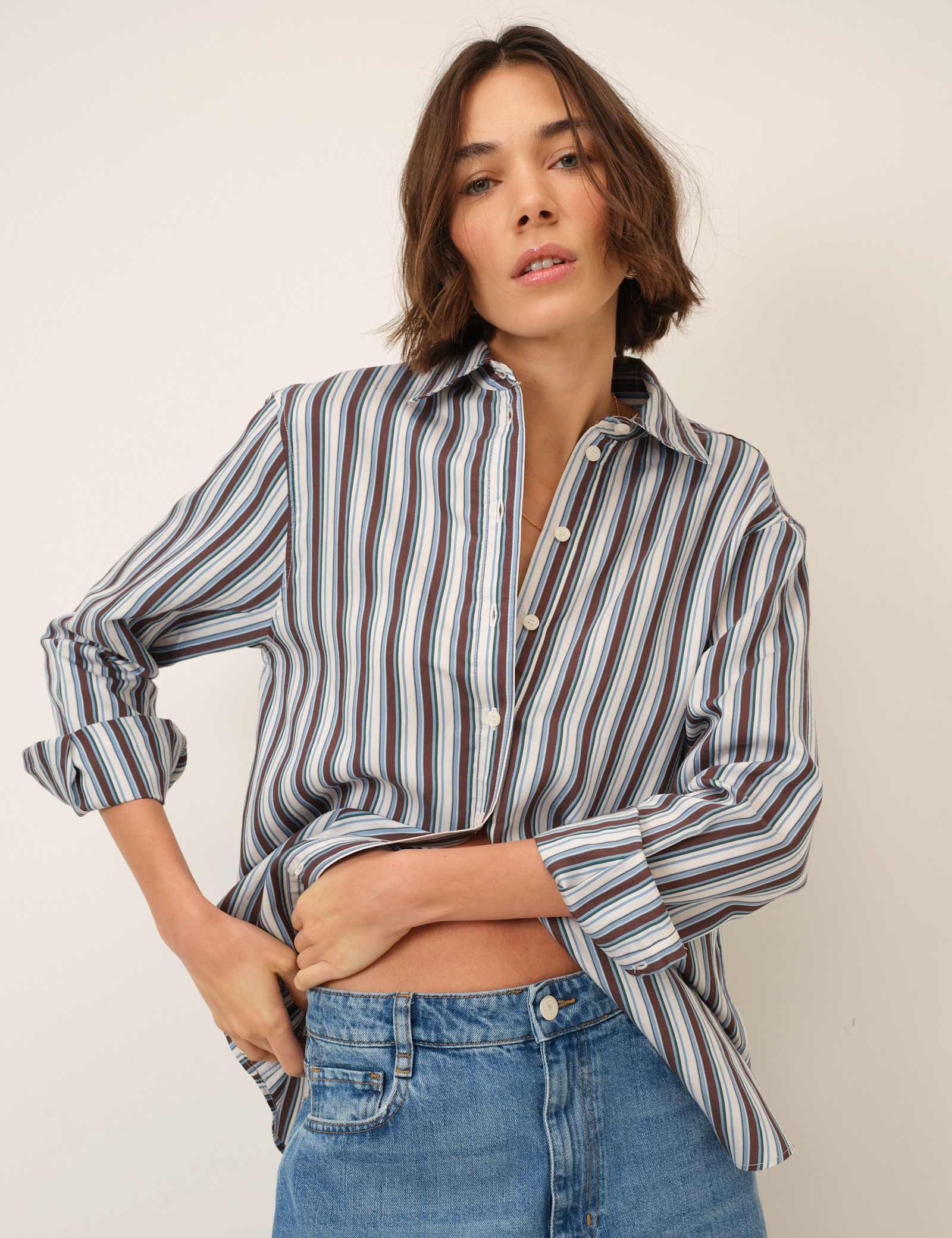 Striped Relaxed Shirt - image 1