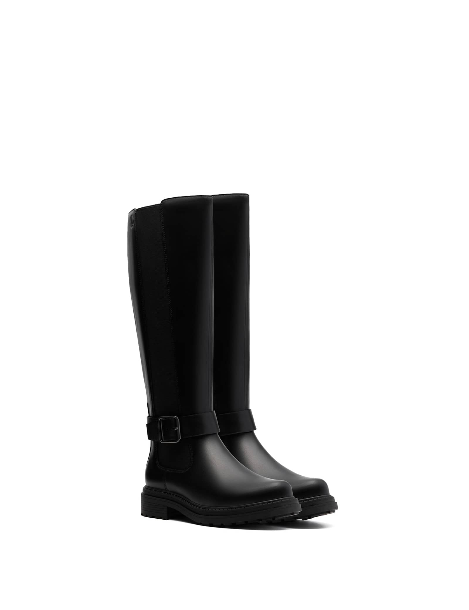 Leather Chelsea Knee High Boots - image 5