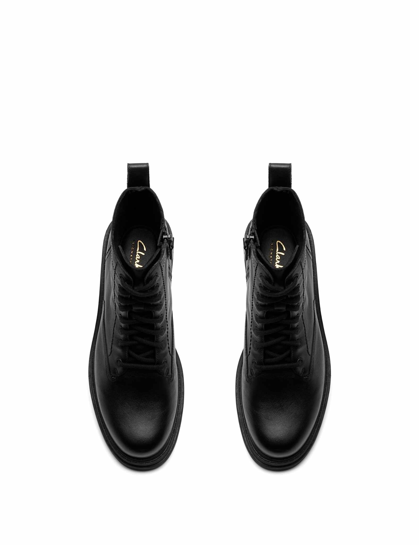 Wide Fit Leather Biker Lace-Up Ankle Boots - image 4
