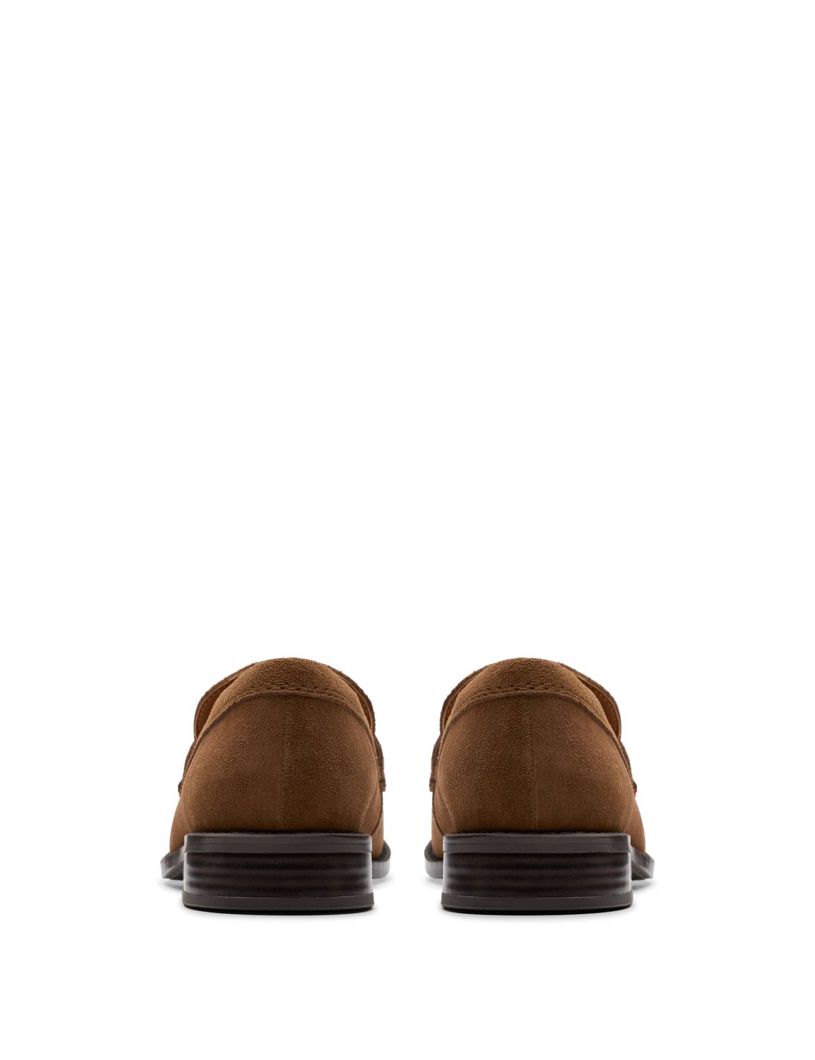 Suede Block Heel Loafers - image 4