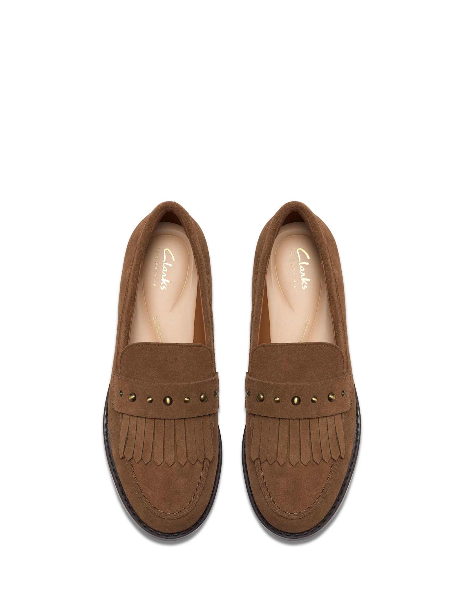 Suede Block Heel Loafers - image 3