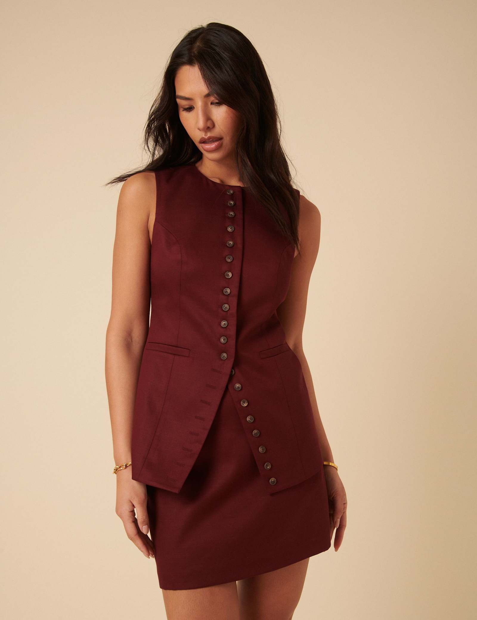 Lyocell Rich Sleeveless Waistcoat - image 1