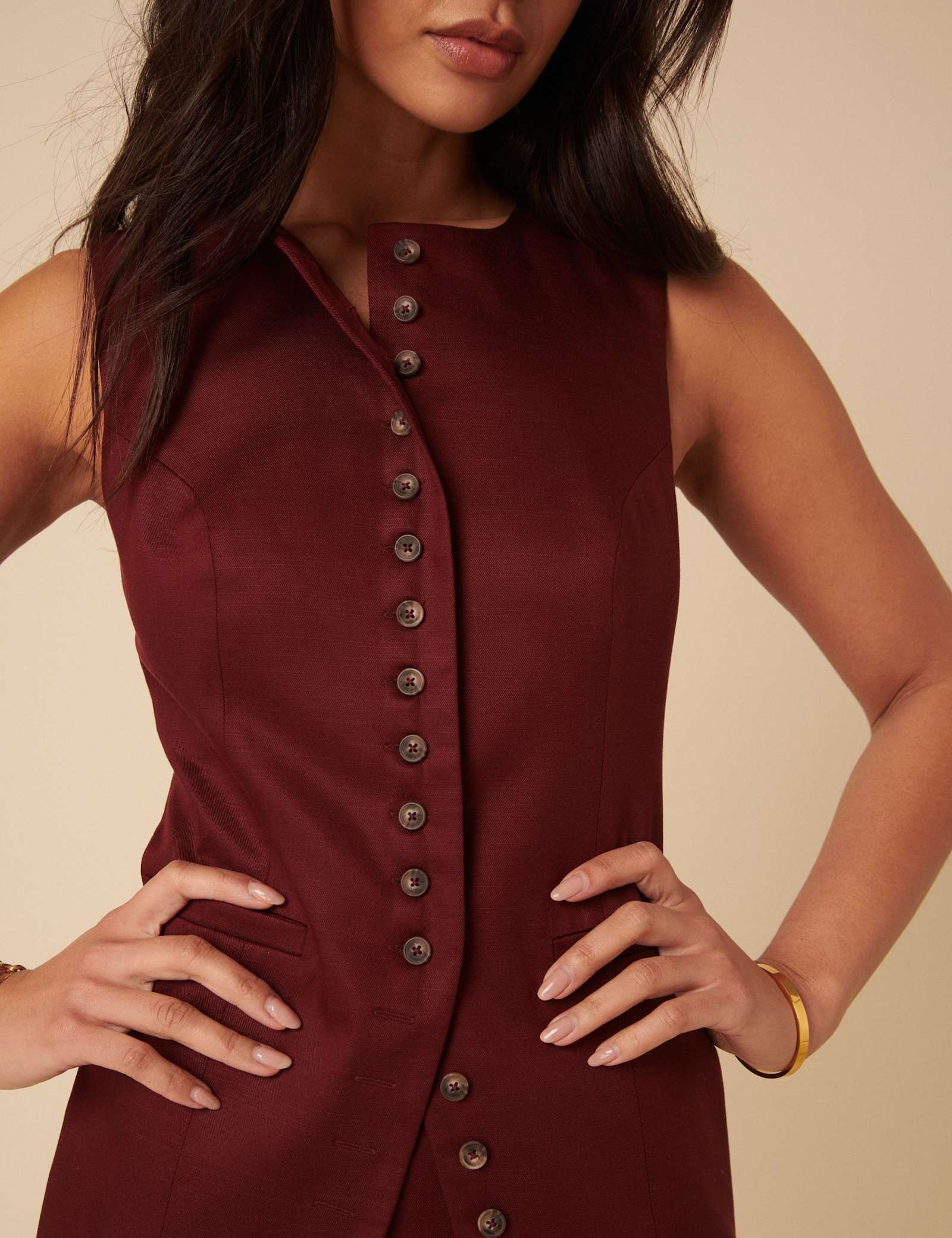 Lyocell Rich Sleeveless Waistcoat - image 3