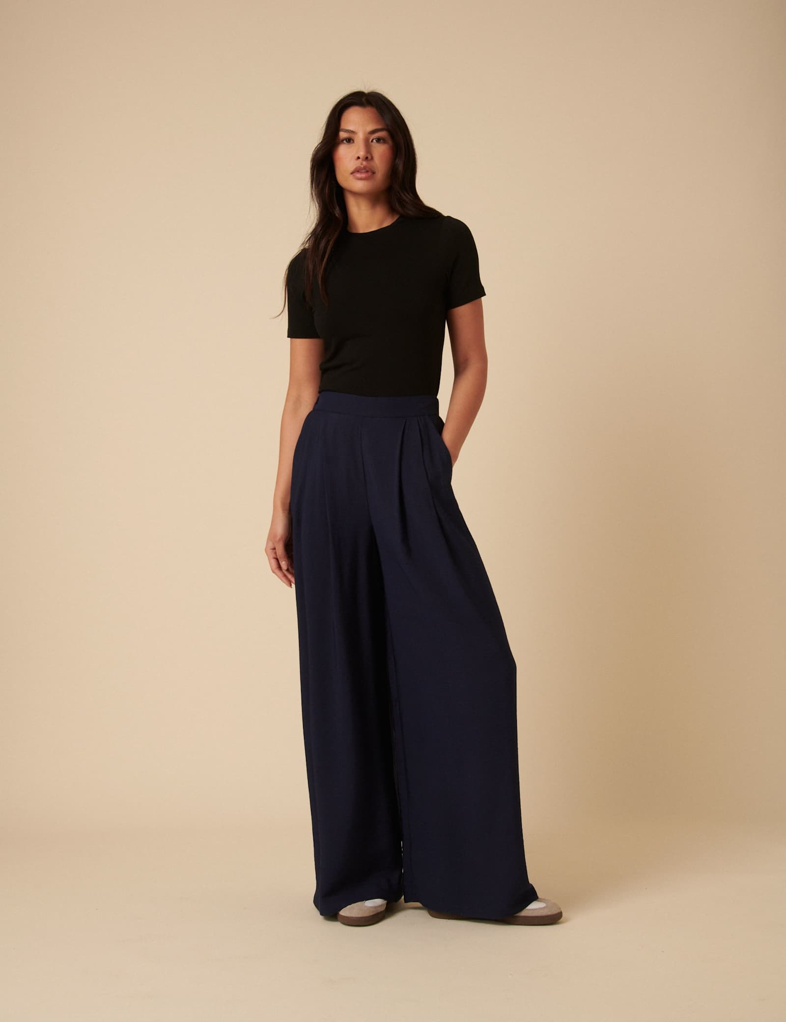 Wide Leg Cropped Trousers - image 1