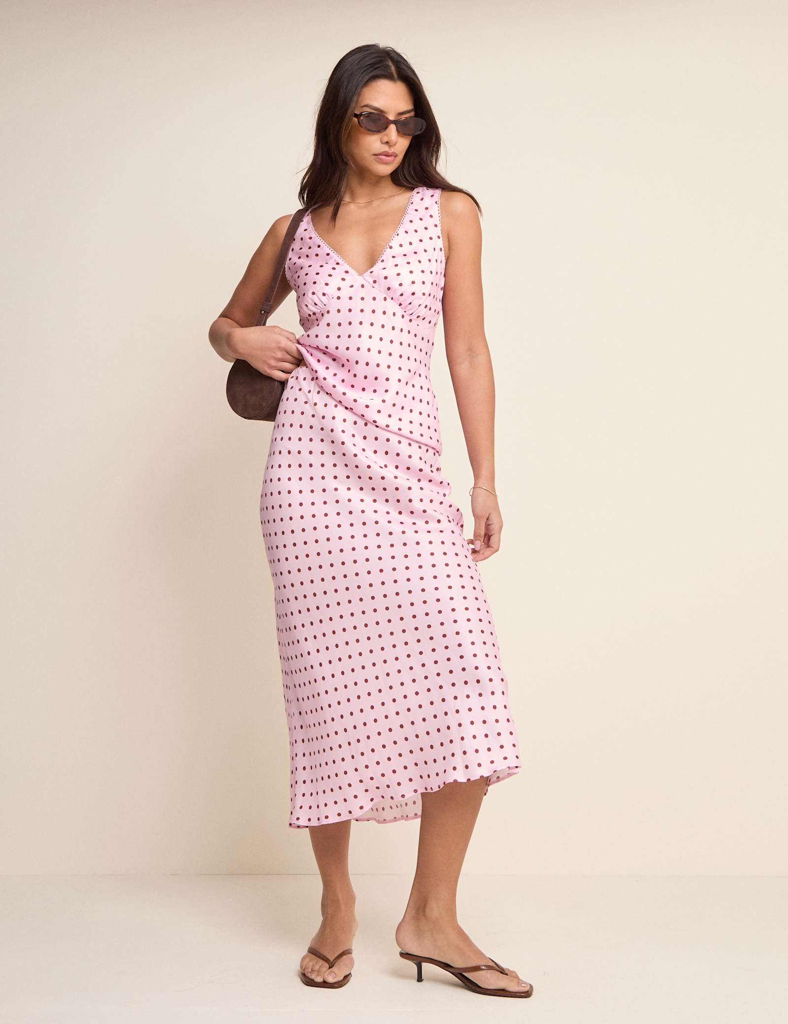 Polka Dot V-Neck Cami Top - image 4