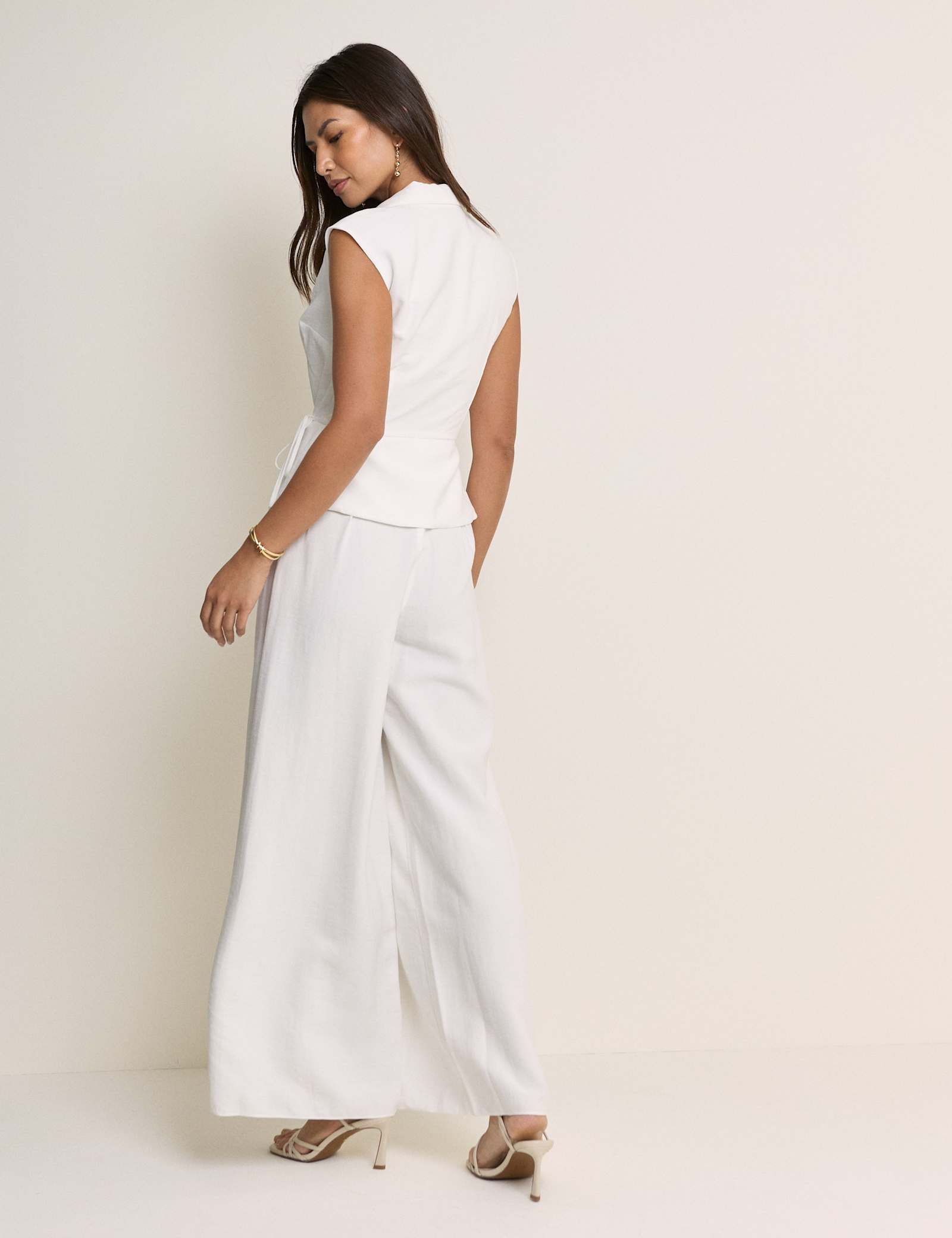 Waisted Wide Leg Tailored Jumpsuit - image 2