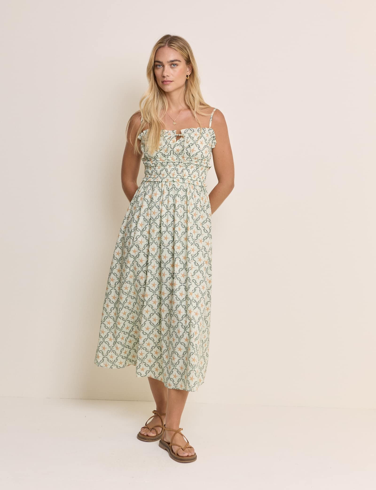 Pure Cotton Printed Midaxi Dress - image 5