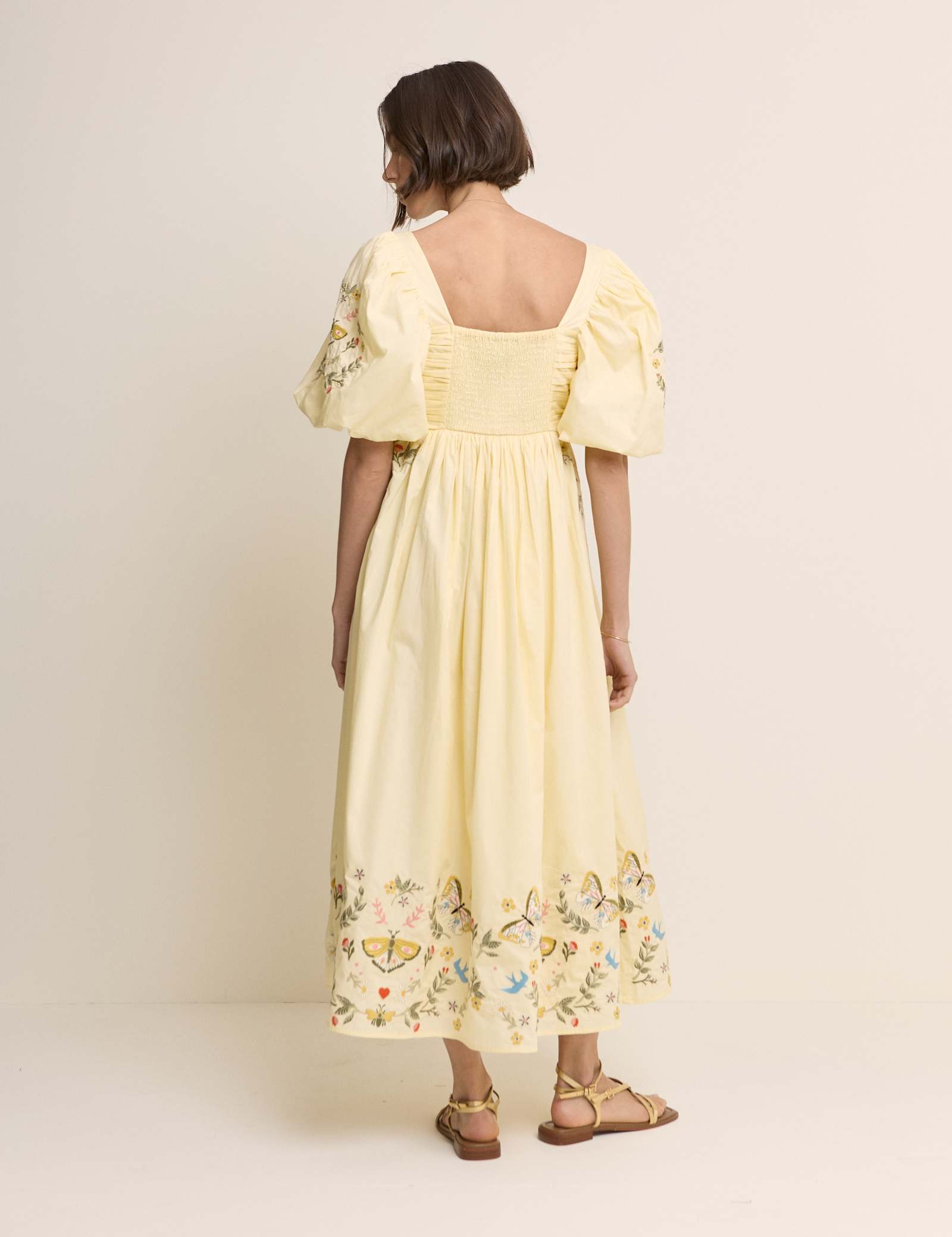 Pure Cotton Embroidered Midaxi Smock Dress - image 2