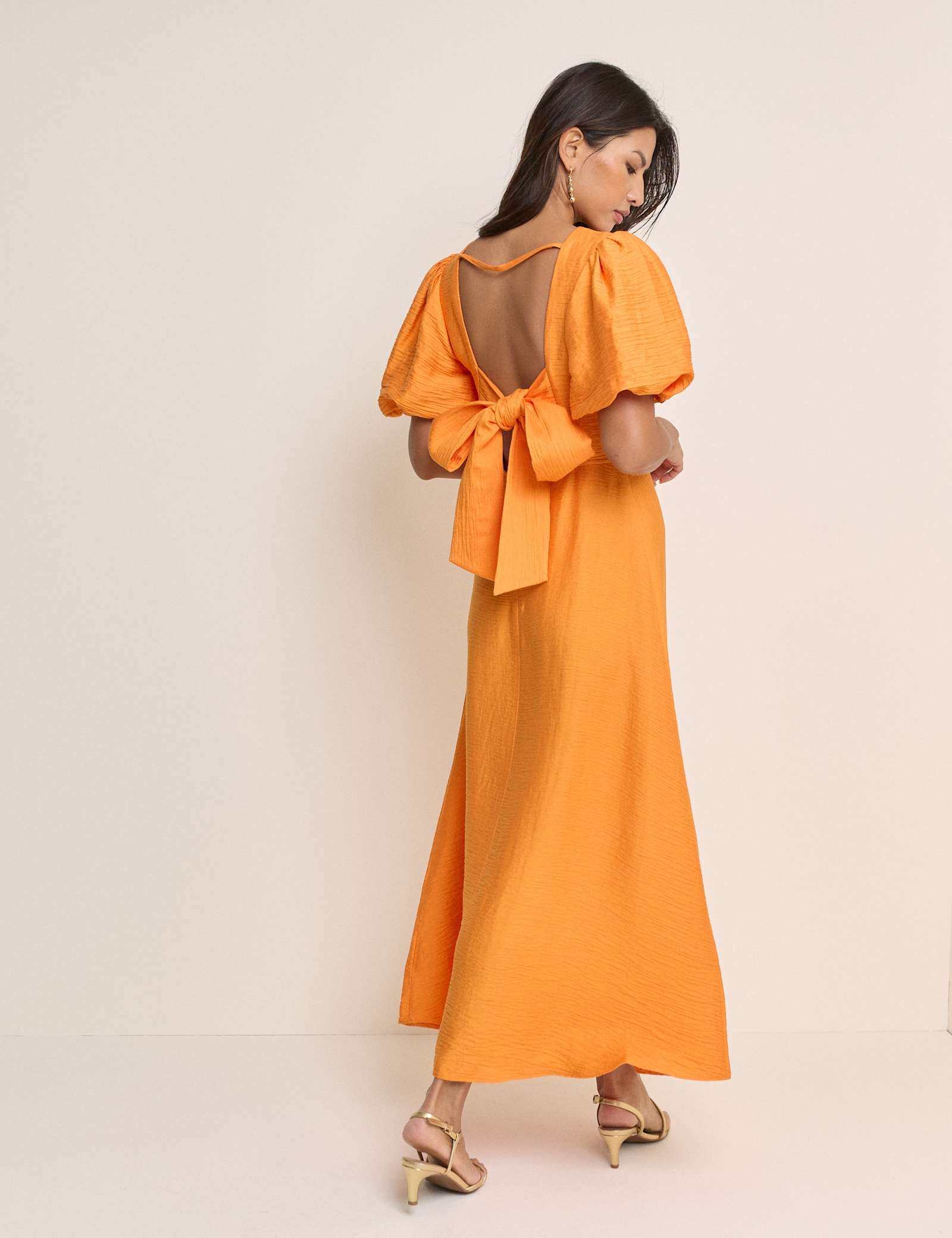 Textured Tie Waist Midi Skater Dress - image 2