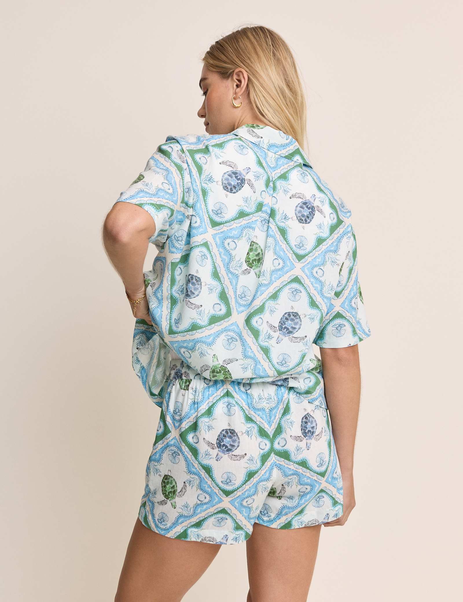 Linen Rich Printed Shirt - image 5