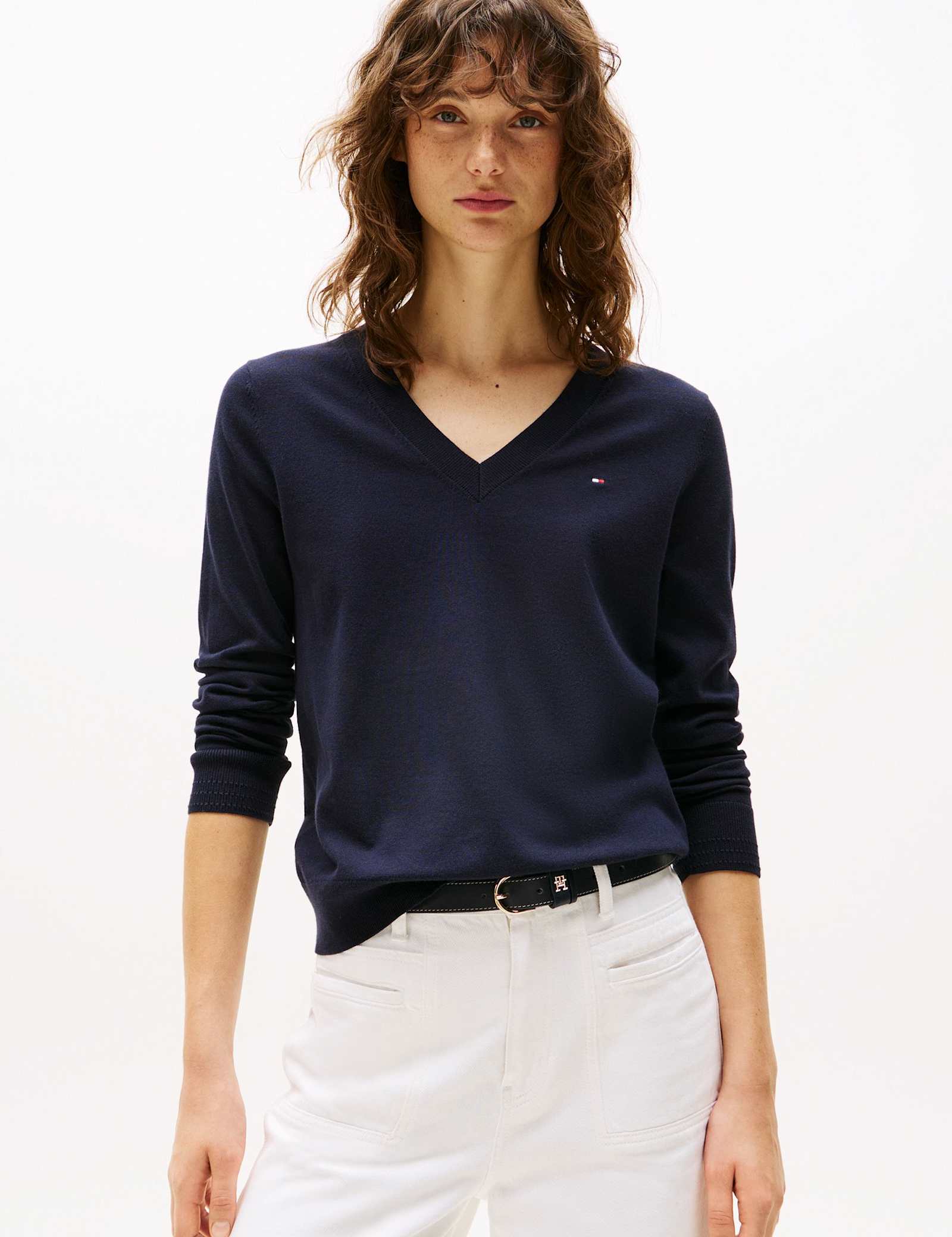 Cotton Rich V-Neck Jumper - image 4