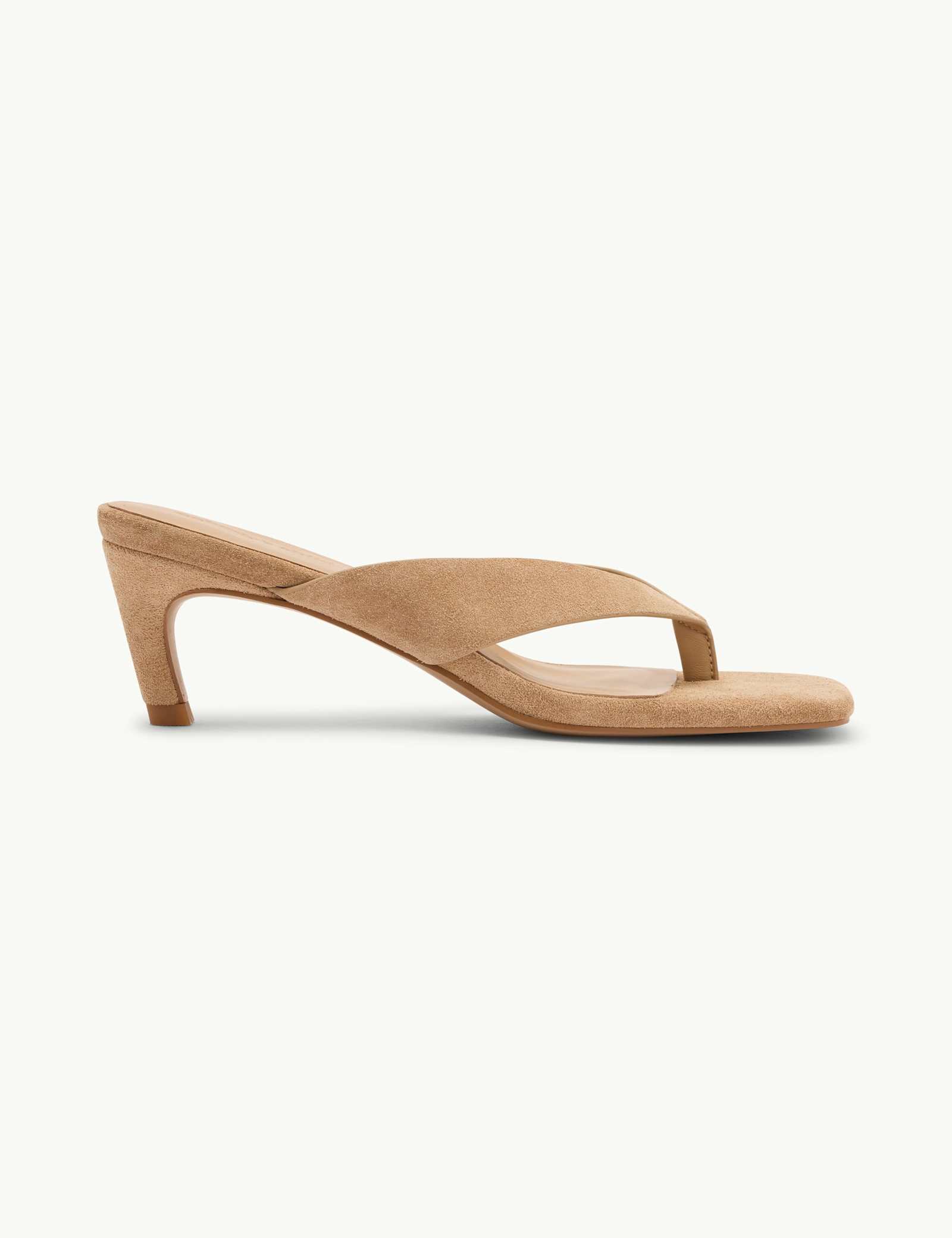 Suede Flip Flop Heeled Sandals - image 1