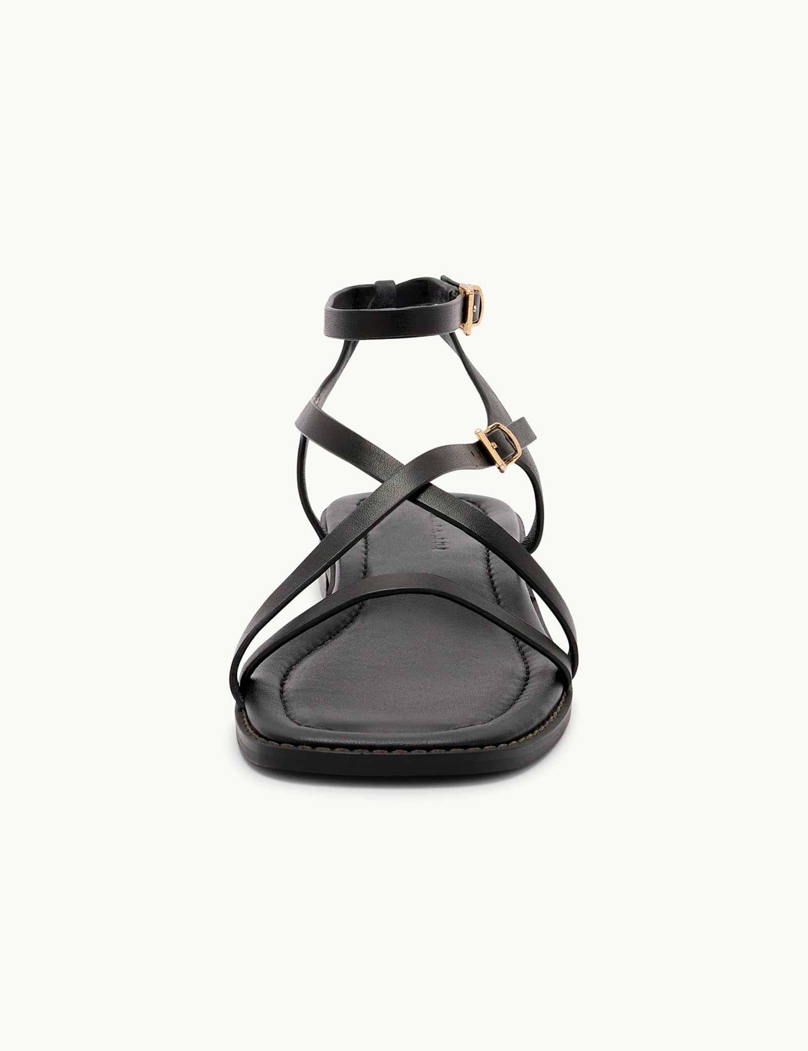 Leather Square Toe Strappy Sandals - image 2