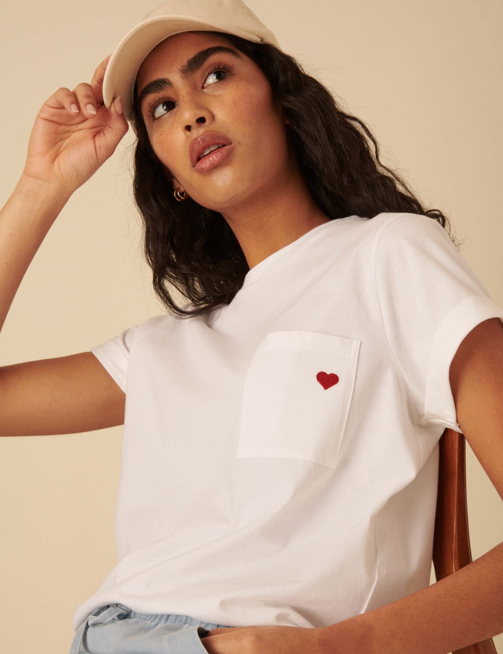 Pure Cotton Embroidered Pocket T-Shirt - image 2