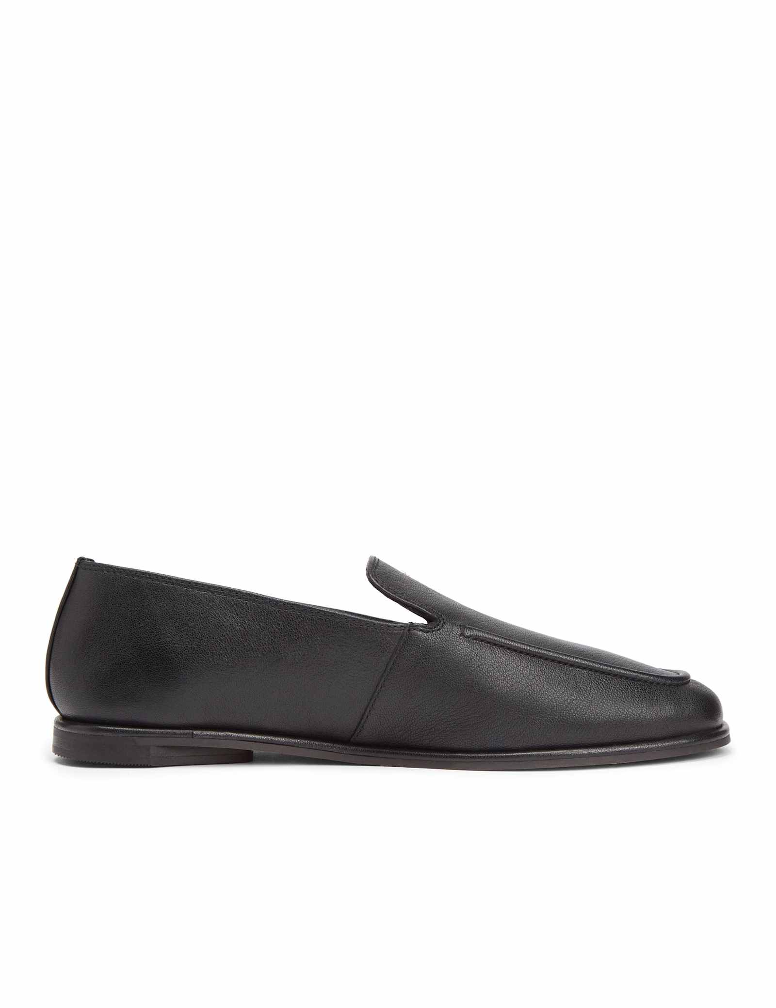 Leather Slip On Flat Loafers - image 1