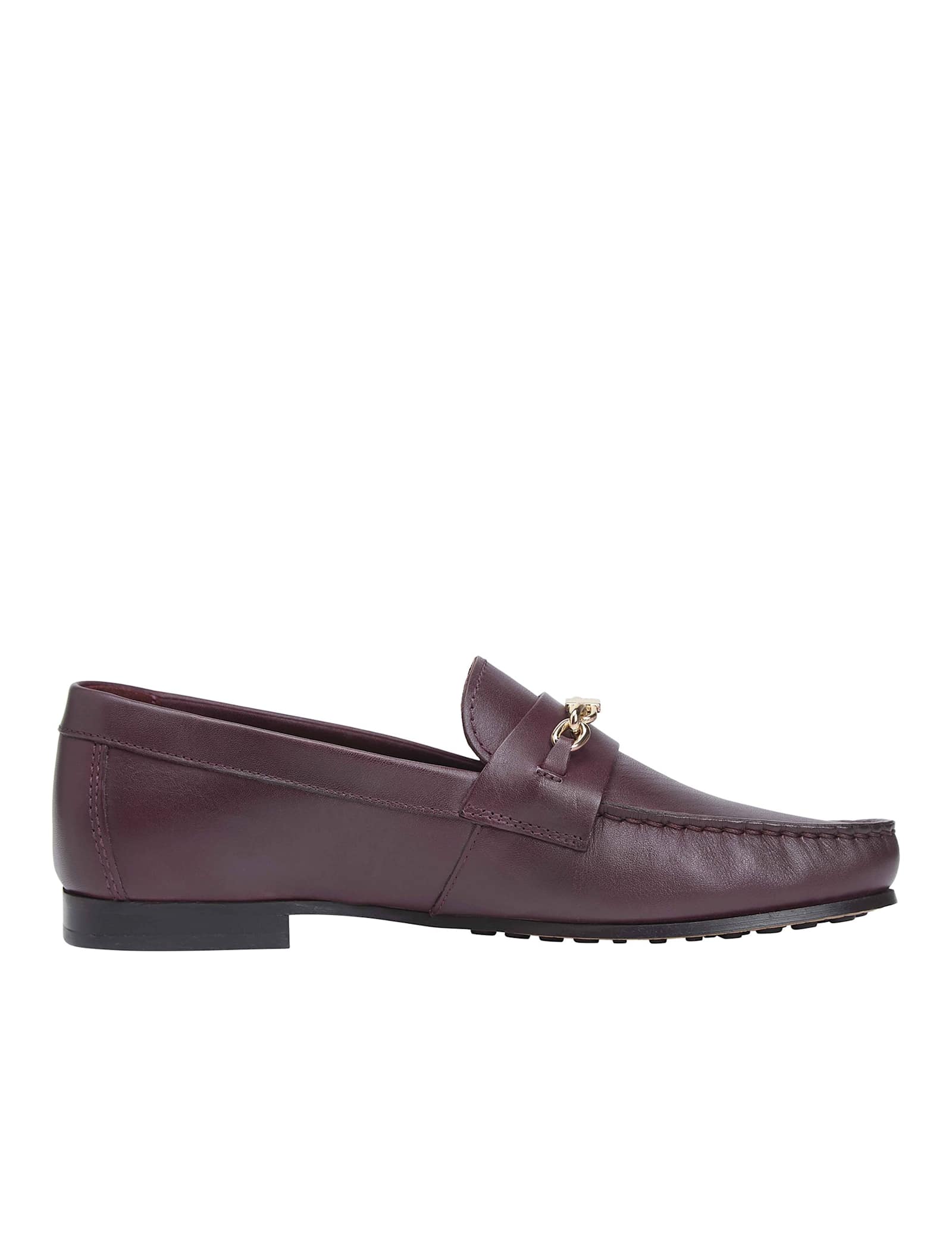 Leather Chain Trim Monogram Loafers - image 2