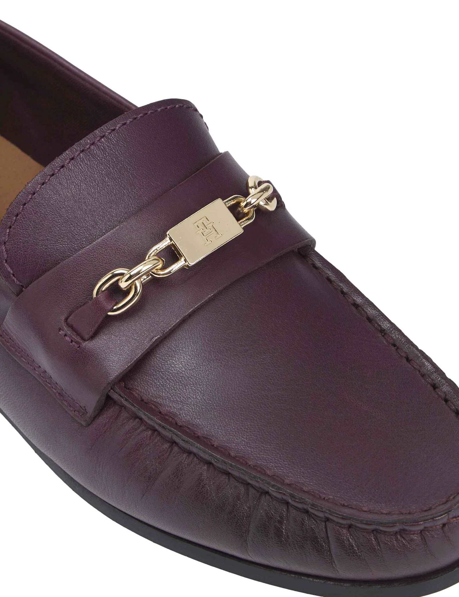 Leather Chain Trim Monogram Loafers - image 4