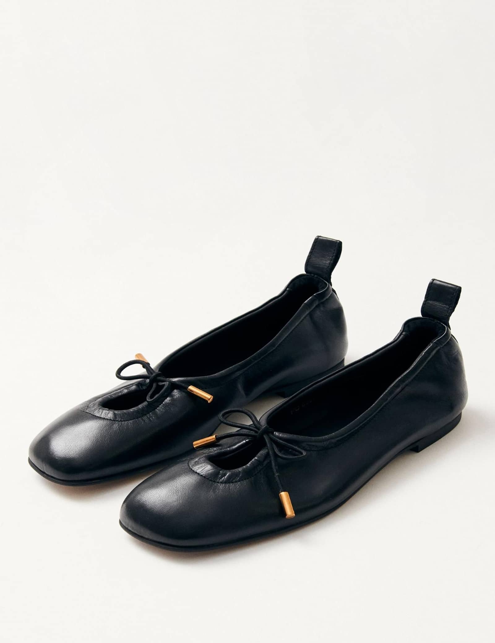 Rosalind Leather Tie Detail Ballet Pumps - image 5