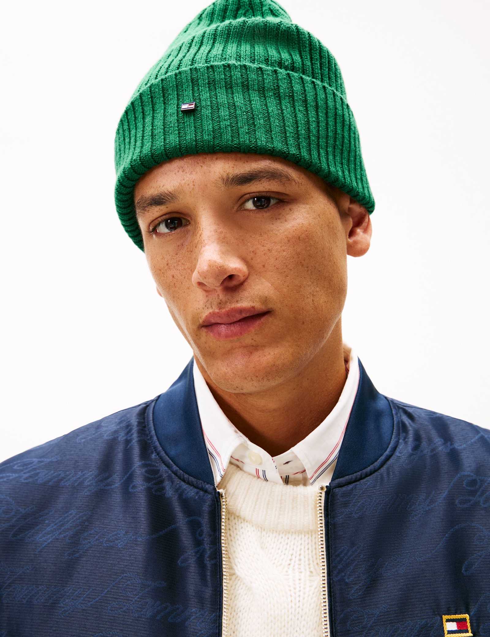 Pure Wool Knitted Rib Turn Up Beanie Hat - image 3