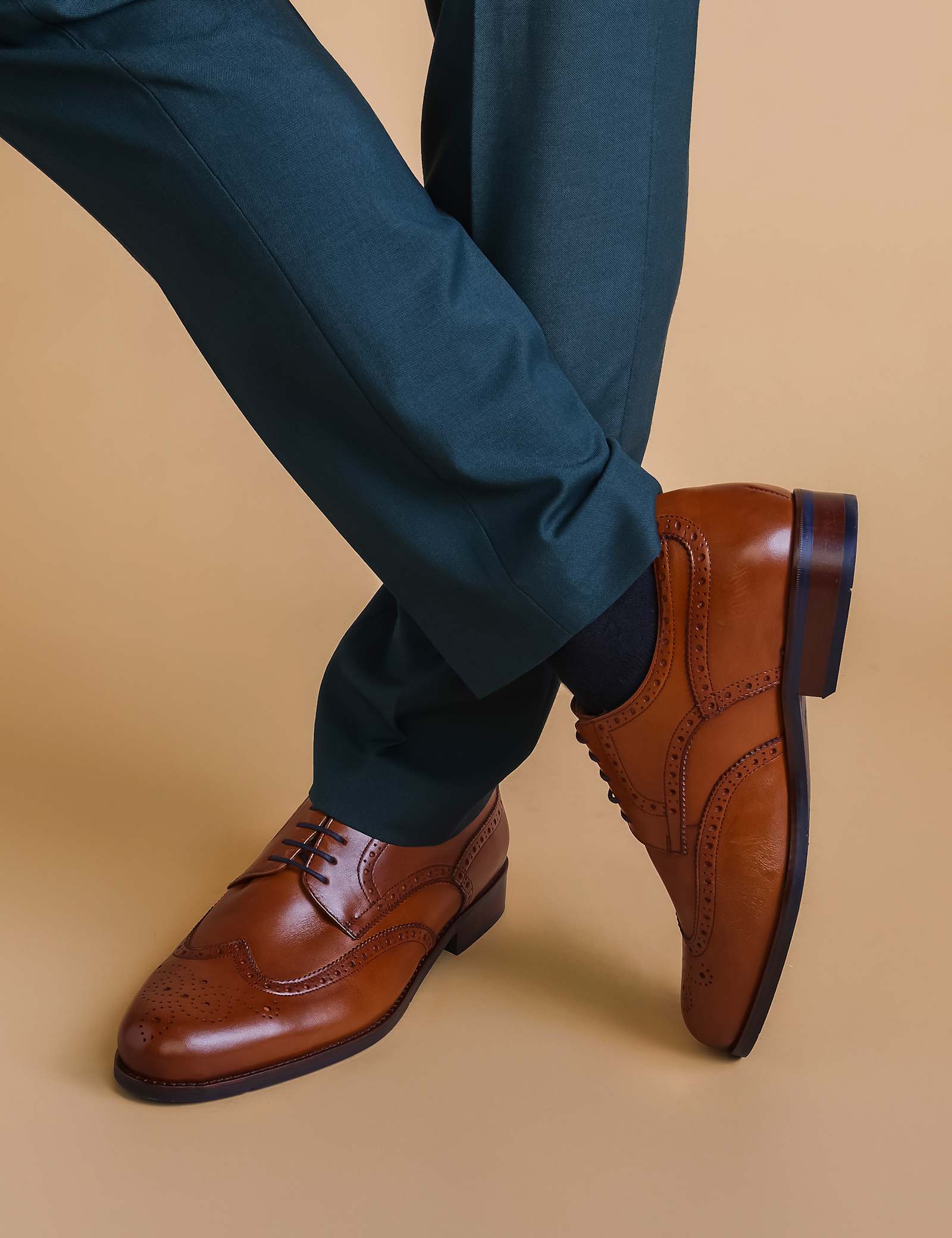 Wide Fit Leather Brogues - image 5
