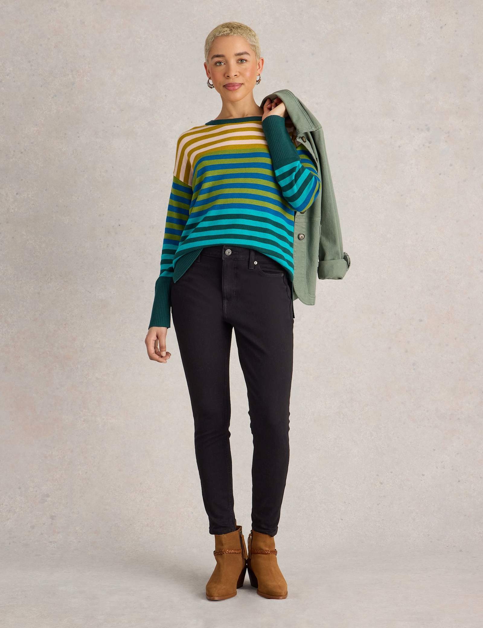 Skinny Mid Rise Ankle Grazer Jeans - image 2