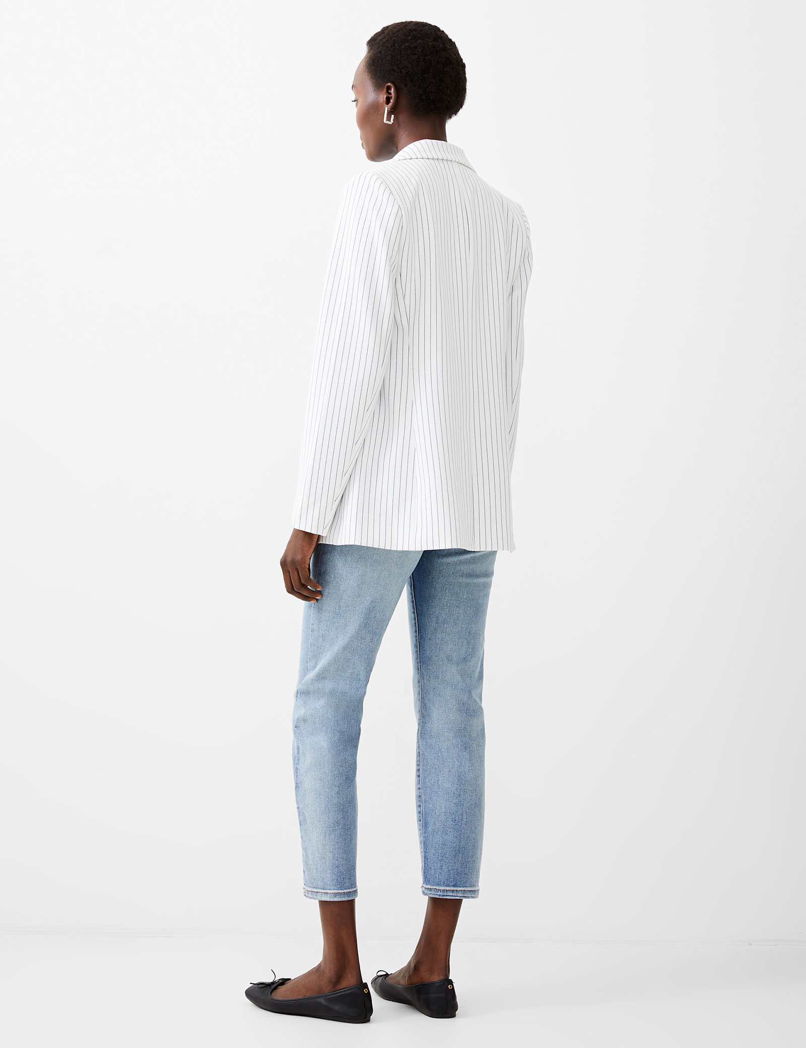 Pinstripe Single Breasted Blazer - image 2