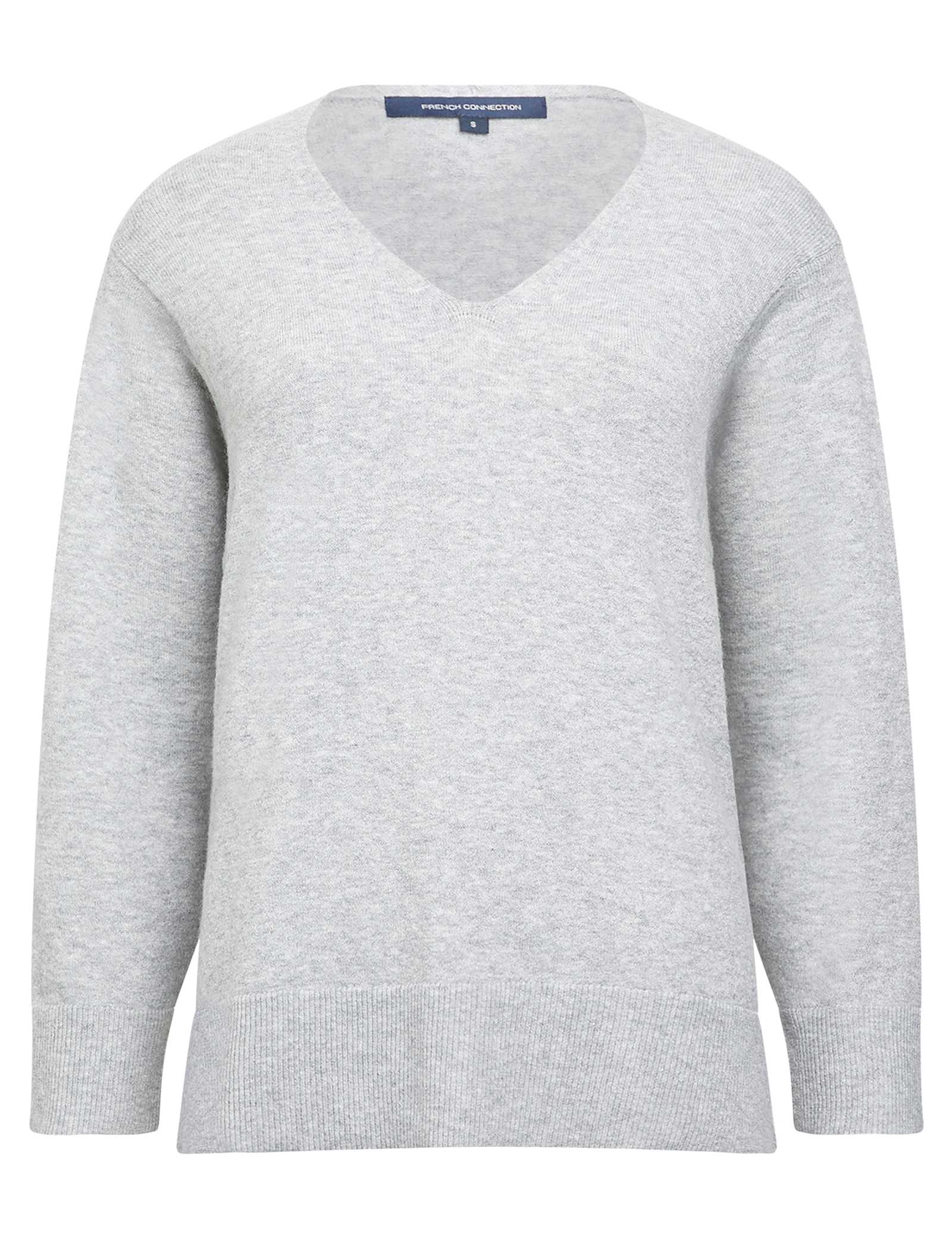 Textured V-Neck Relaxed Jumper with Wool - image 1